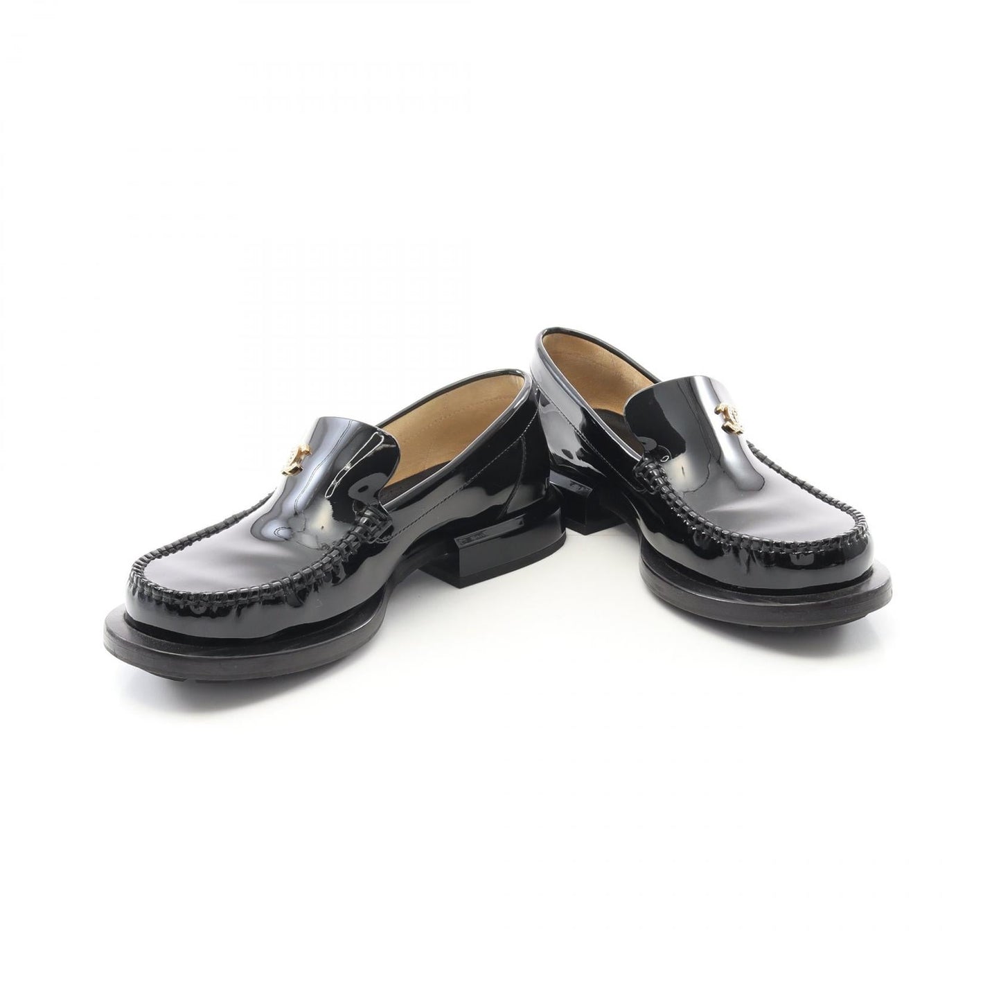 Chanel Coco Mark Patent Leather Loafers