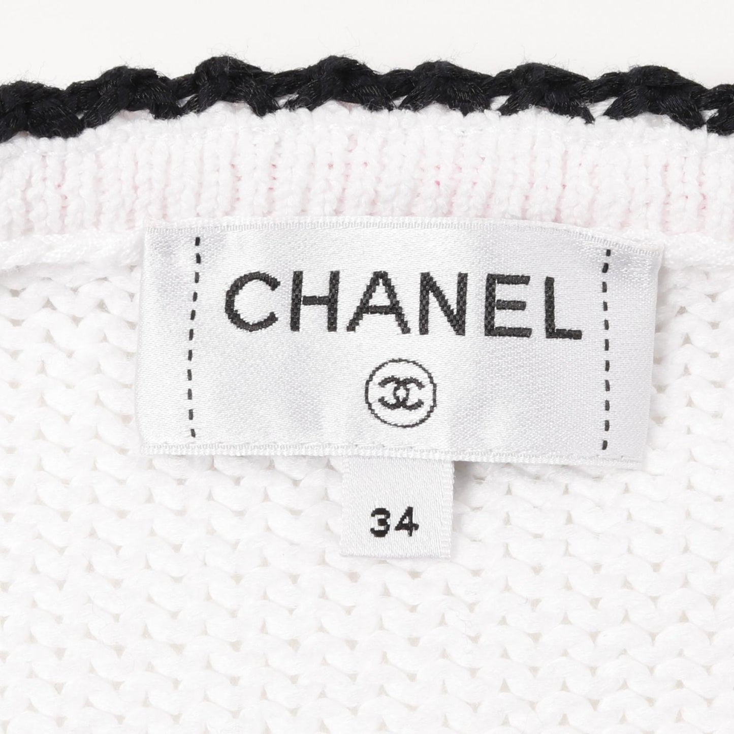 Chanel Coco Mark Button Cotton Nylon Cardigan