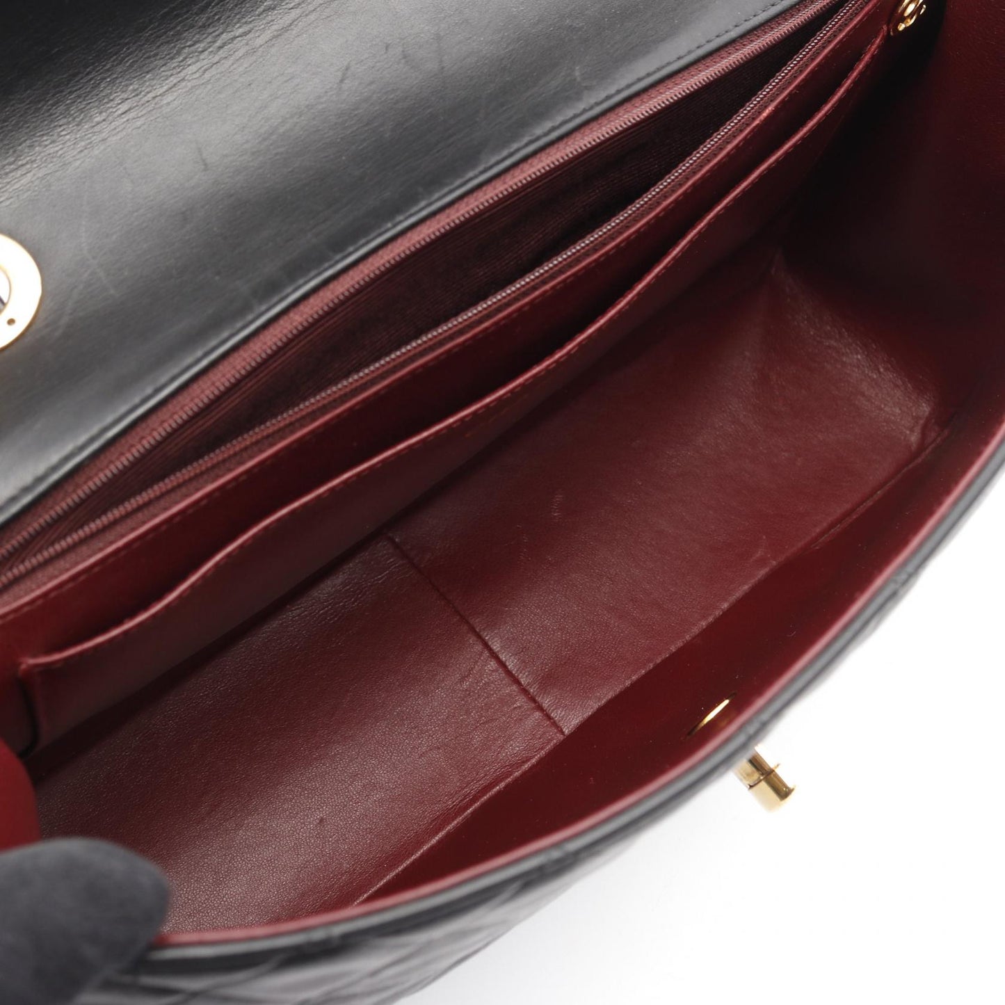 Chanel Deauville Matelasse 34 Lambskin Shoulder Bag