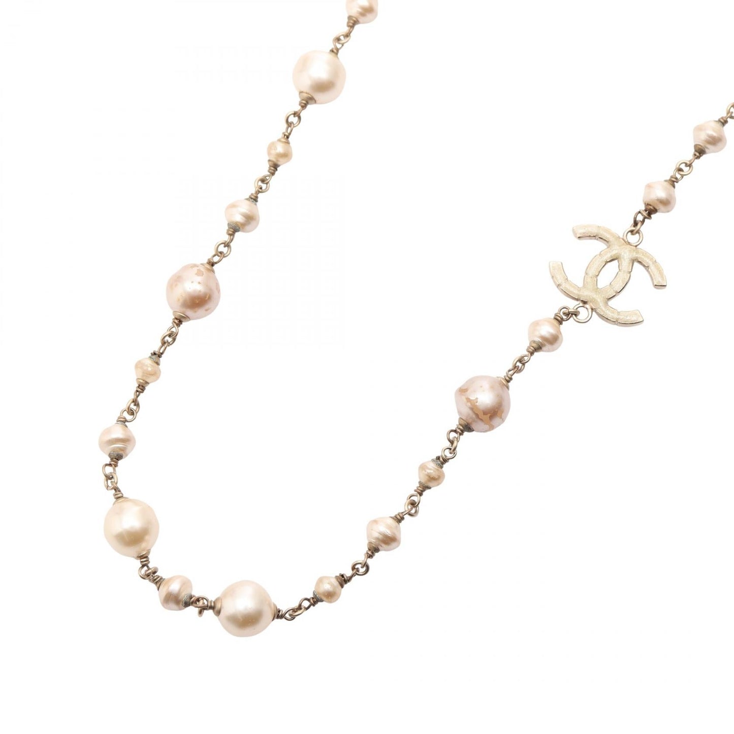 Chanel Coco Mark Necklace Pearl Necklace