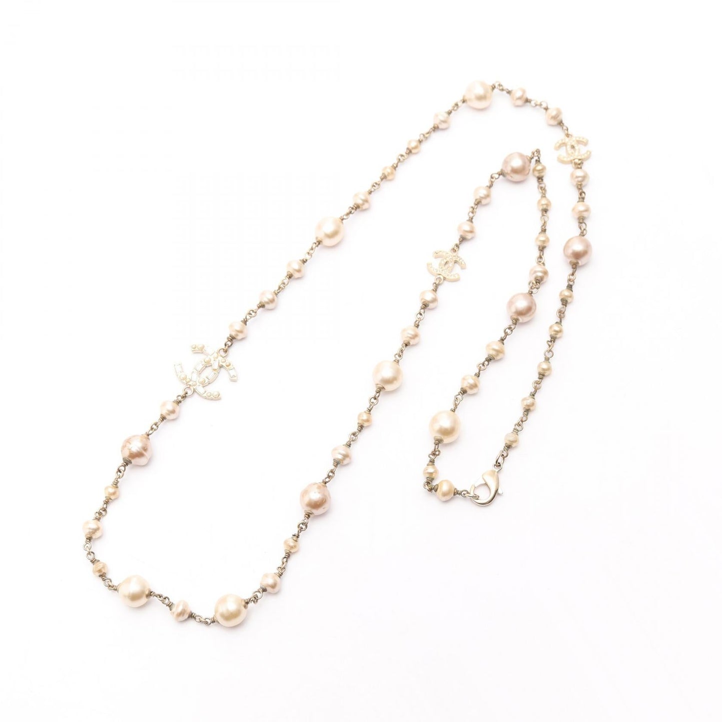 Chanel Coco Mark Necklace Pearl Necklace