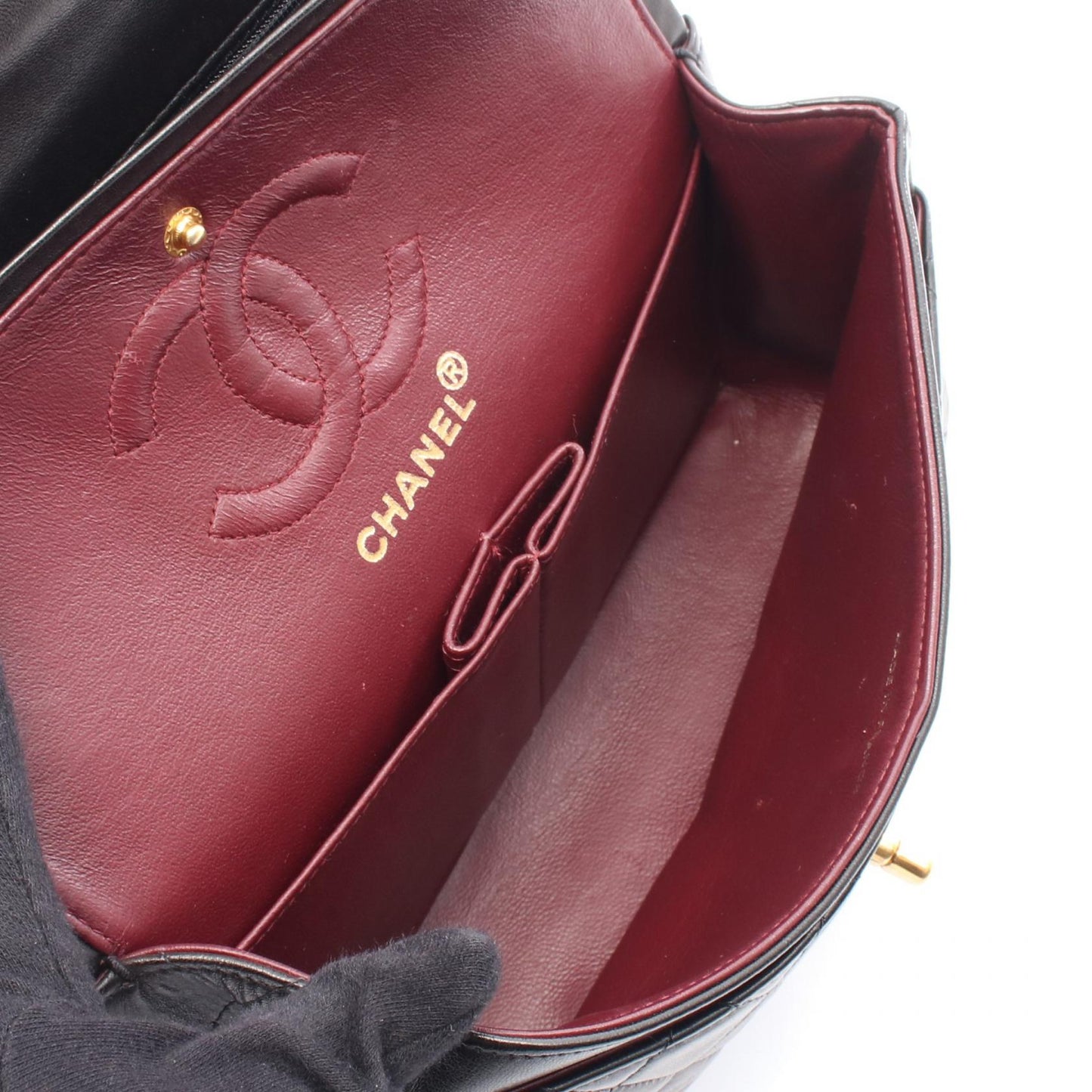 Chanel Matelasse W Flap Lambskin Shoulder Bag