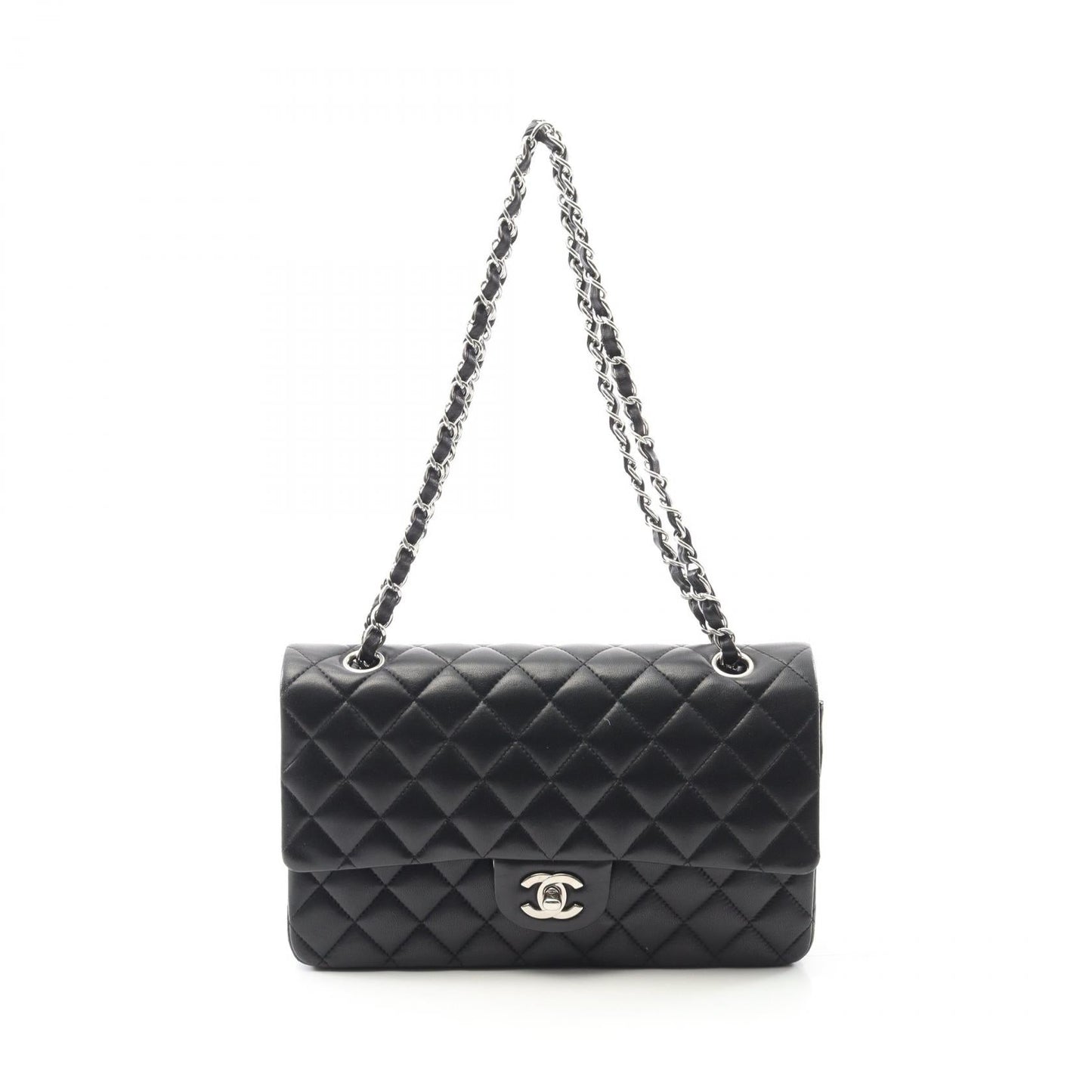 Chanel Matelasse W Flap Lambskin Shoulder Bag