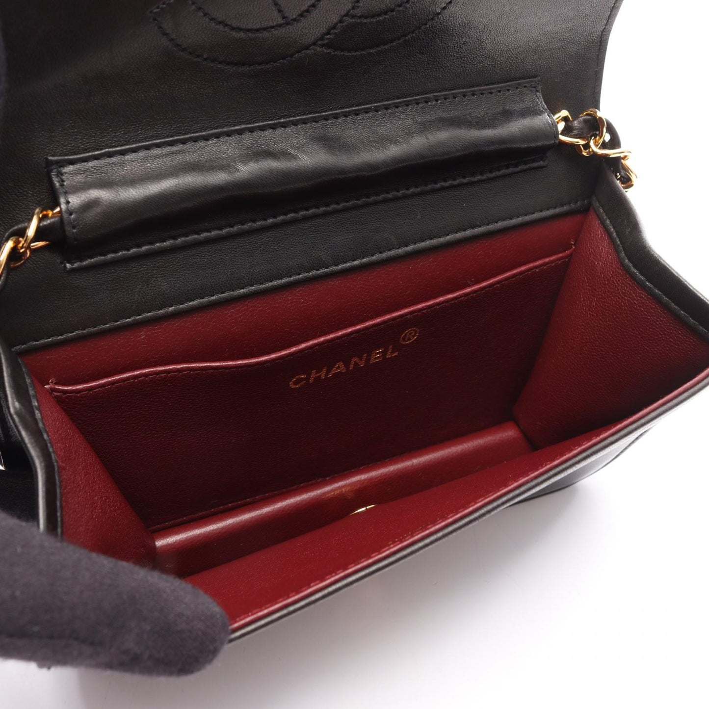 Chanel Mini Matelasse Full Flap Lambskin Shoulder Bag