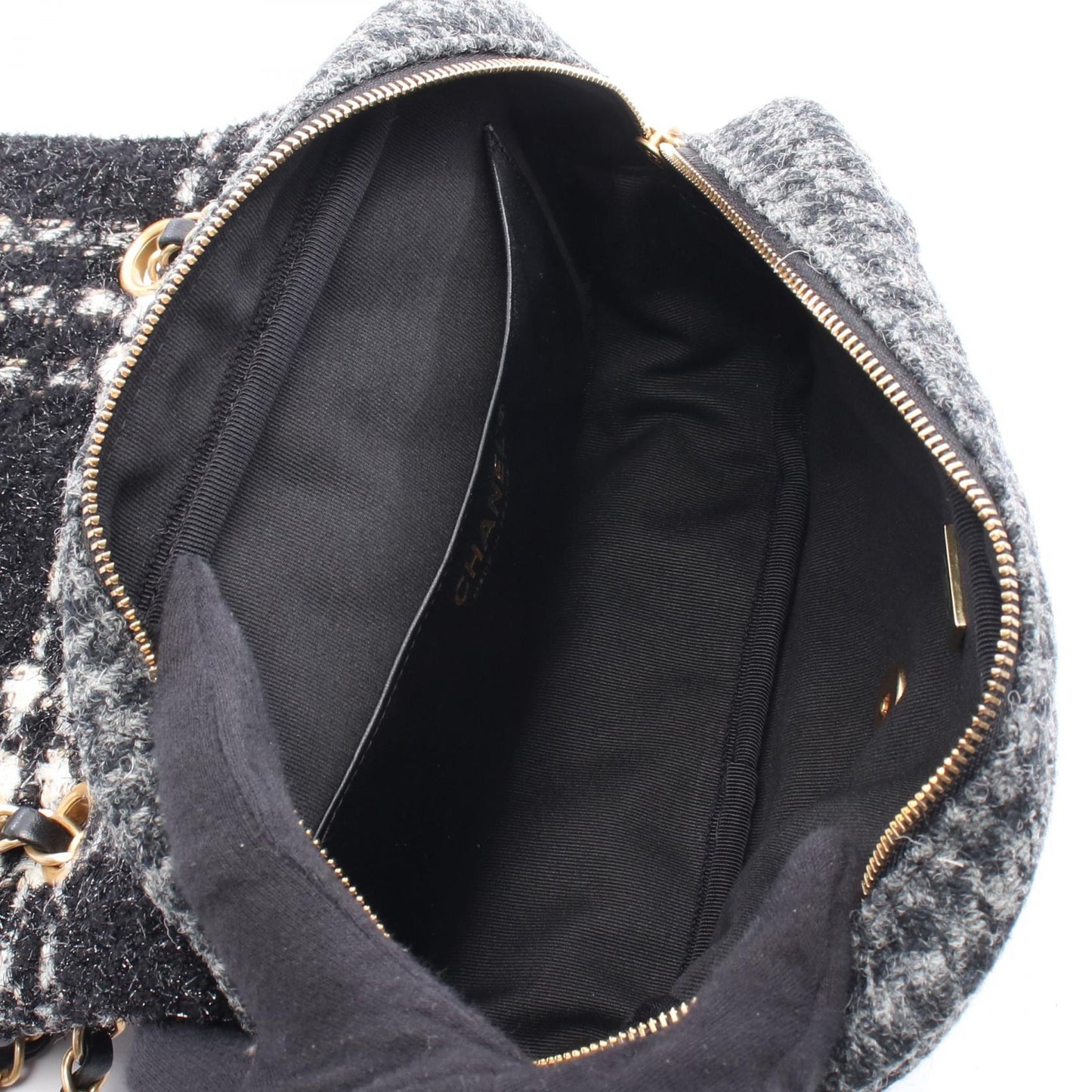 Chanel Matelassé Wool Shoulder Bag