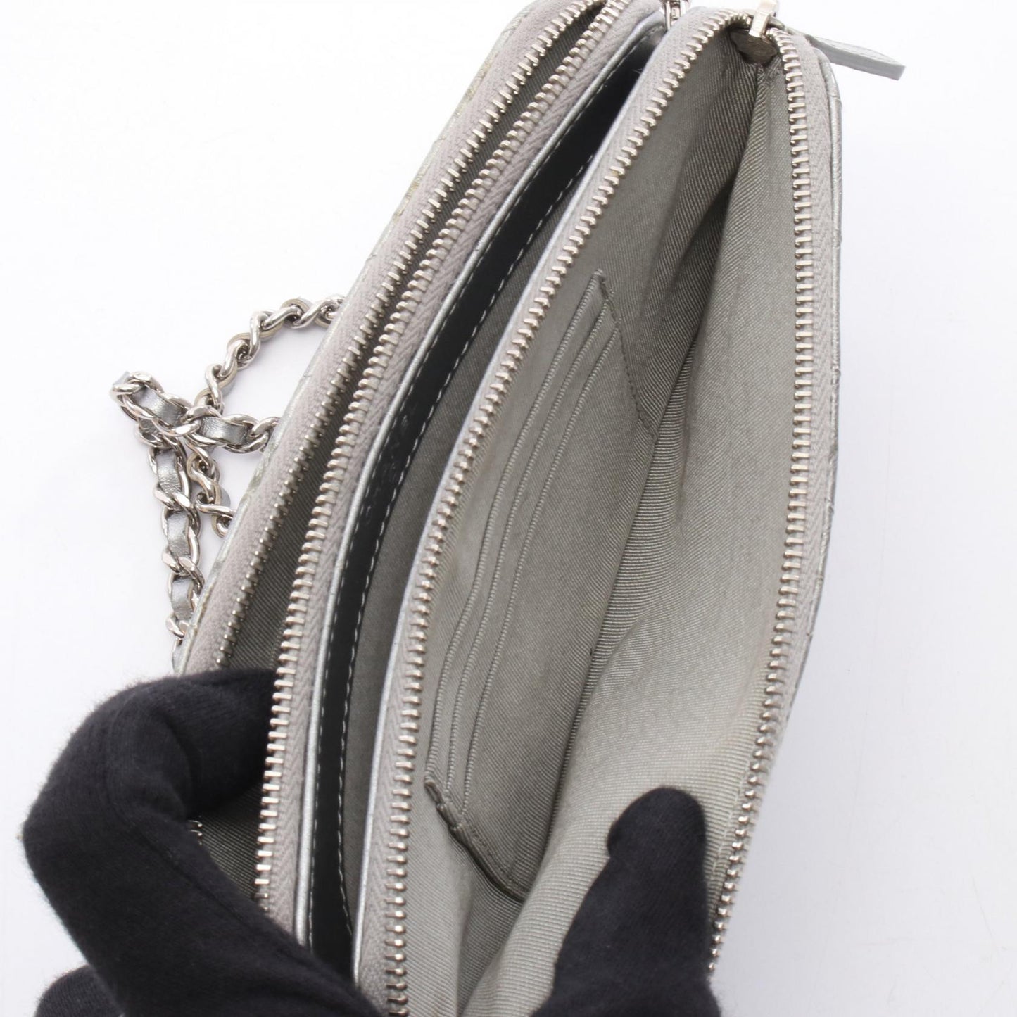 Chanel Chevron V Stitch Lambskin Shoulder Bag