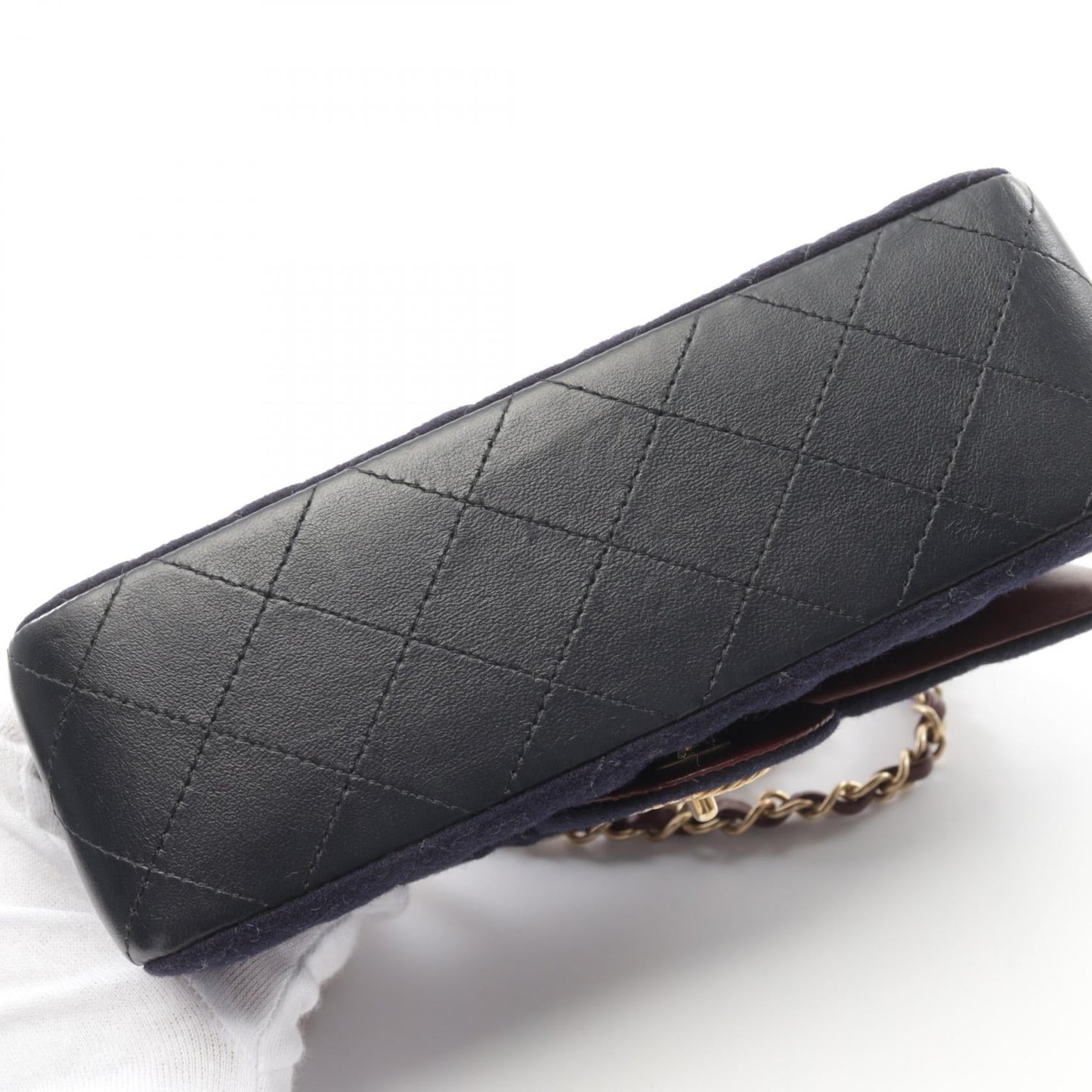 Chanel Wool Lambskin Matelasse Shoulder Bag