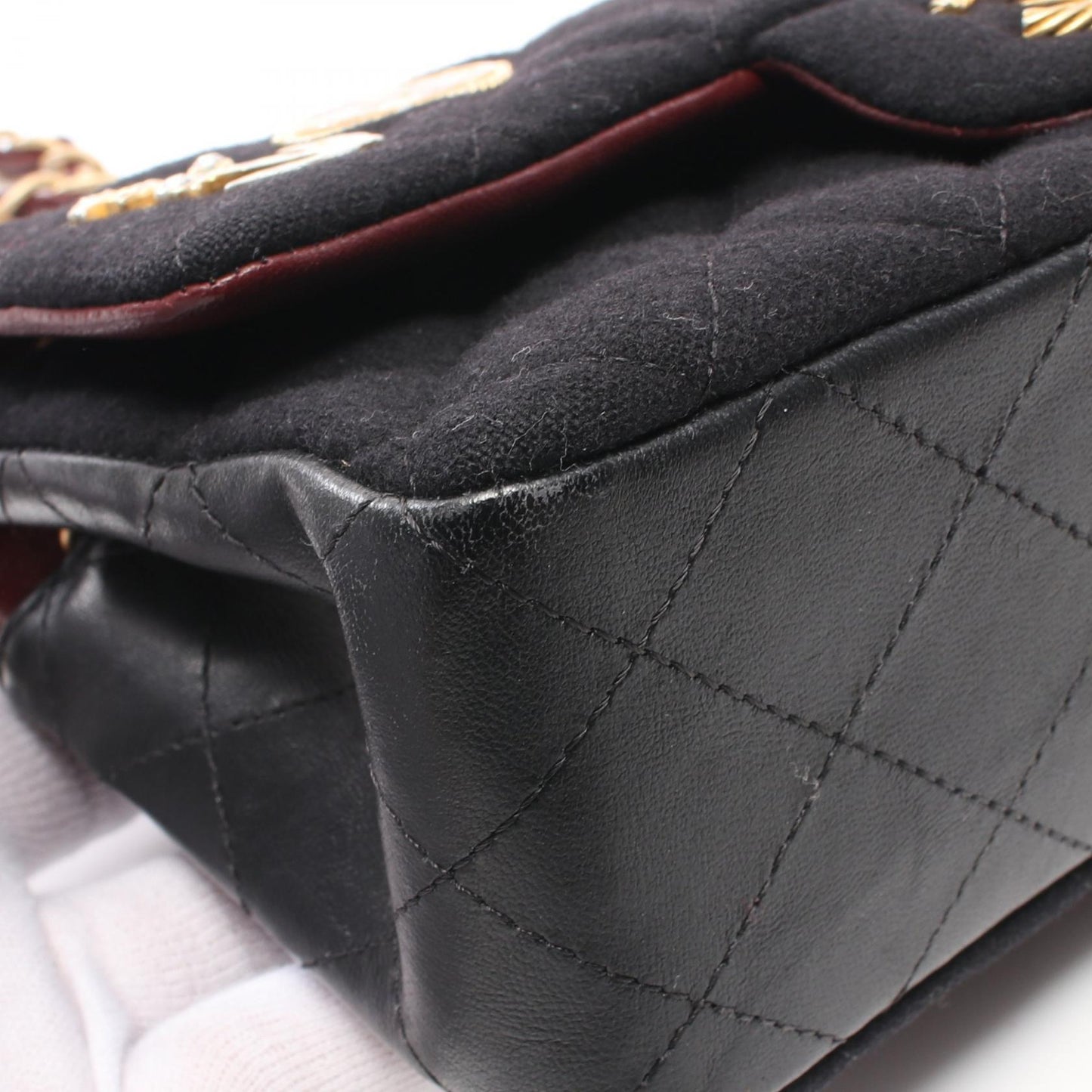 Chanel Wool Lambskin Matelasse Shoulder Bag
