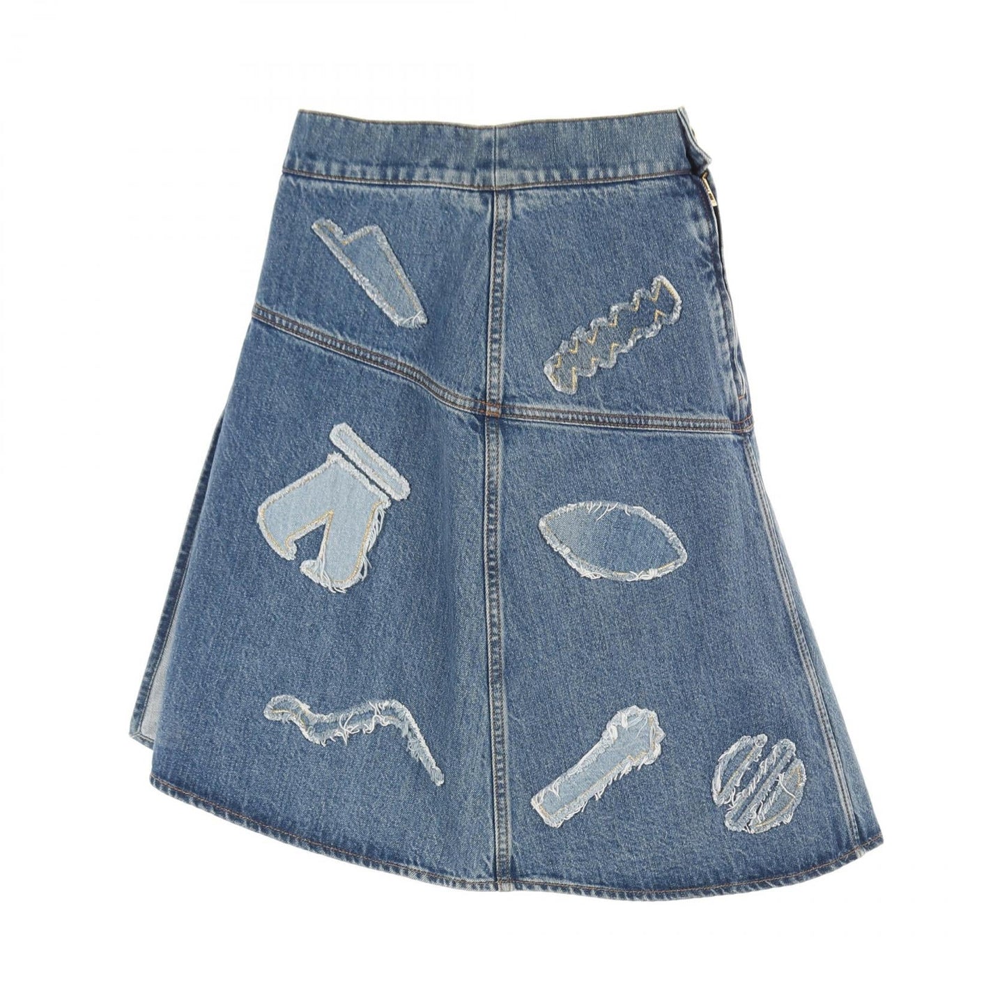 Chanel Coco Mark Button Cotton Skirt