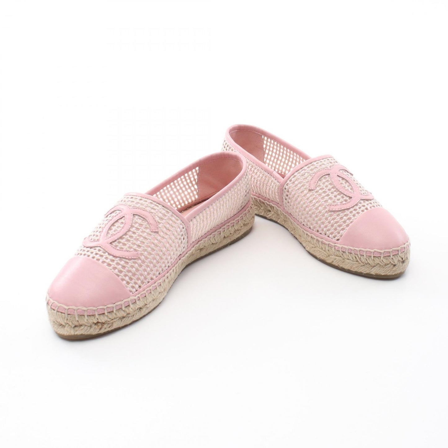 Chanel Coco Mark Leather Jute Slip-on