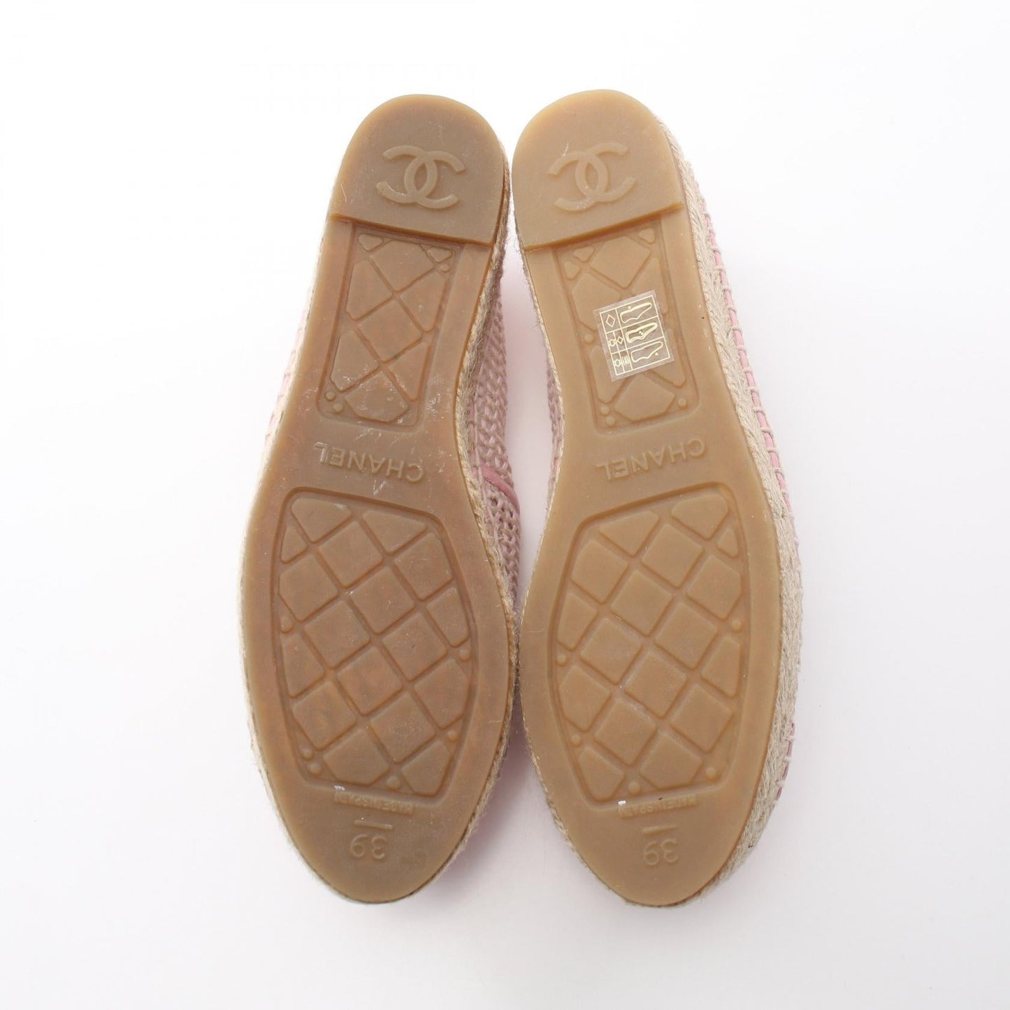 Chanel Coco Mark Leather Jute Slip-on