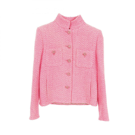 Chanel Coco Mark Button Wool Outerwear