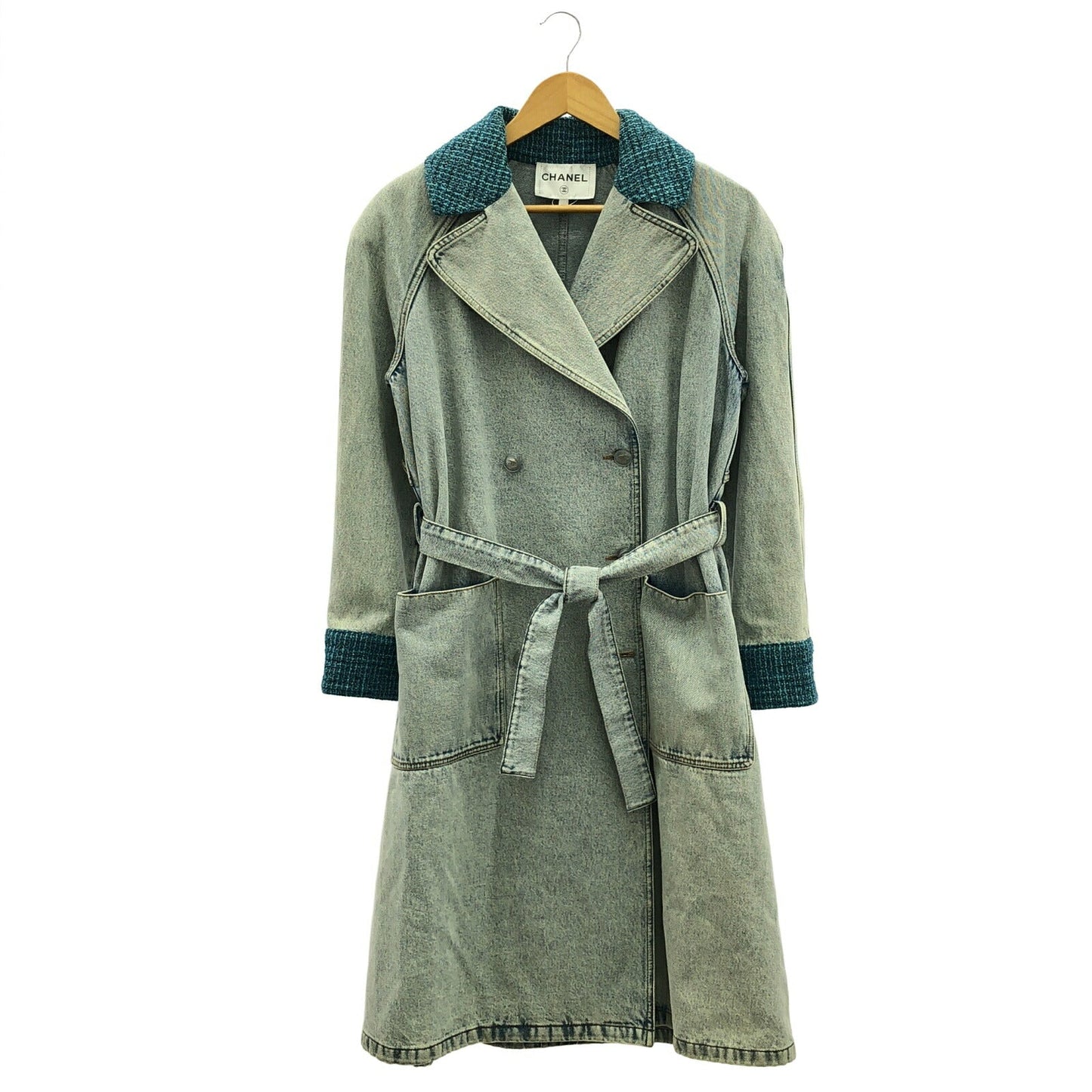 Chanel Denim Trench Coat Denim Outerwear