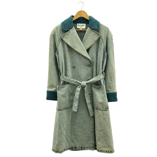 Chanel Denim Trench Coat Denim Outerwear