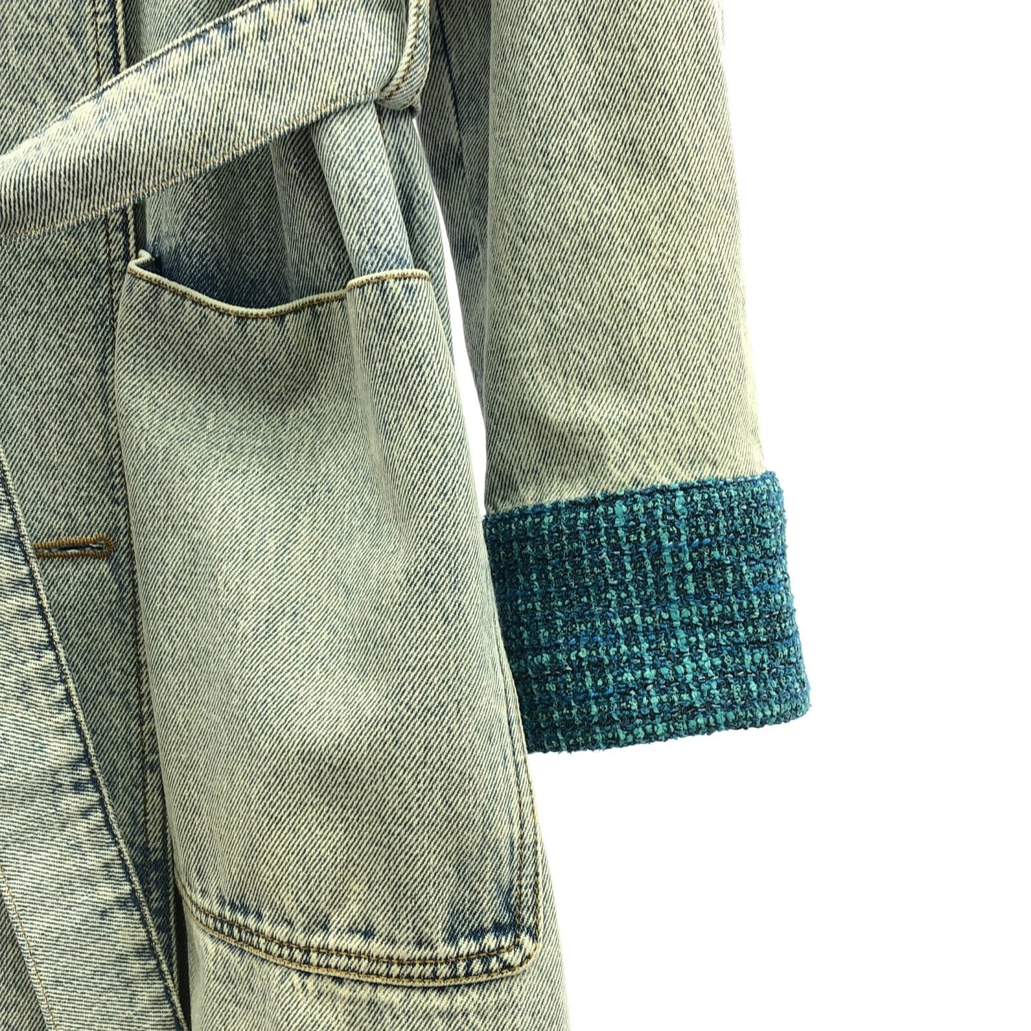 Chanel Denim Trench Coat Denim Outerwear