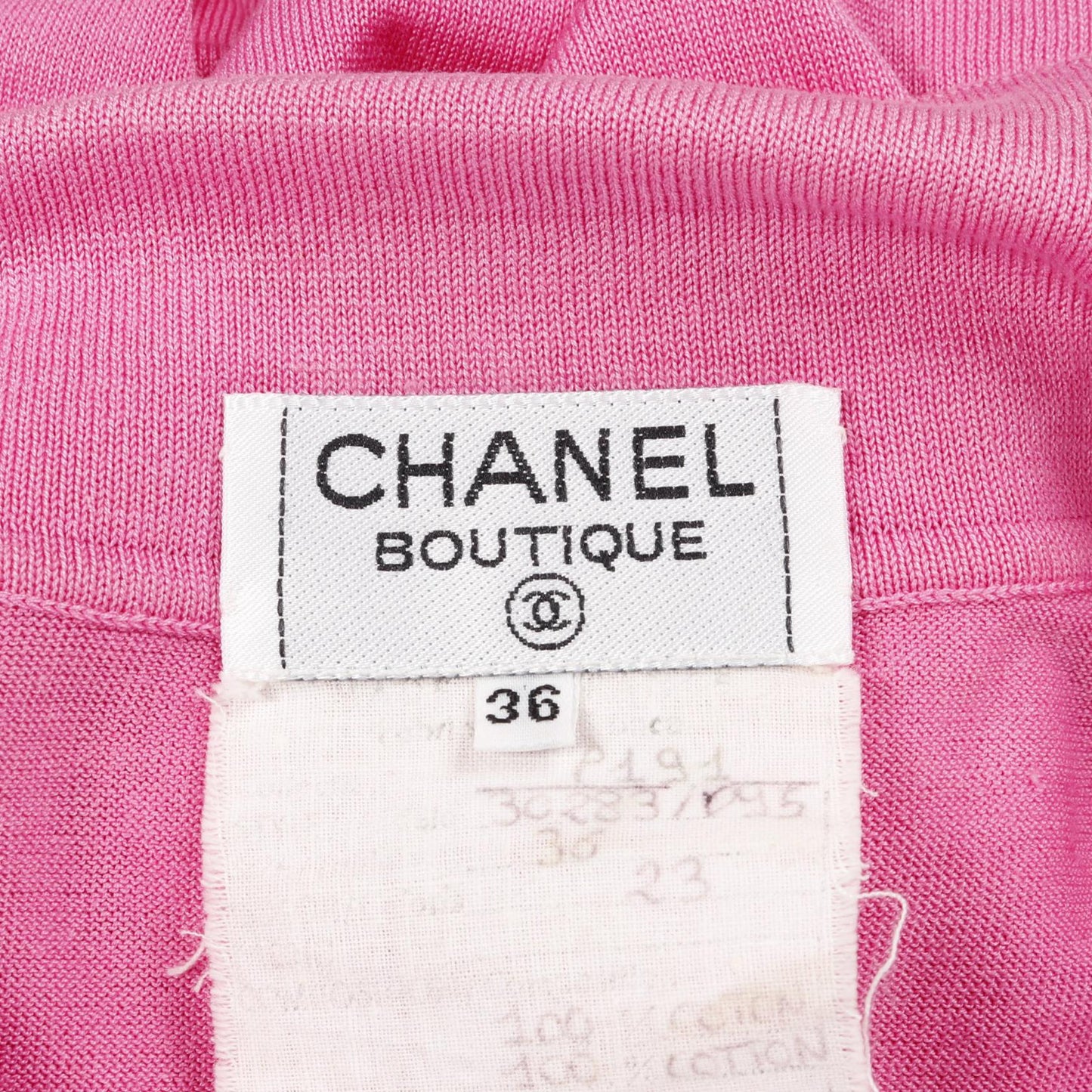Chanel Coco Mark Button Cotton Knitwear