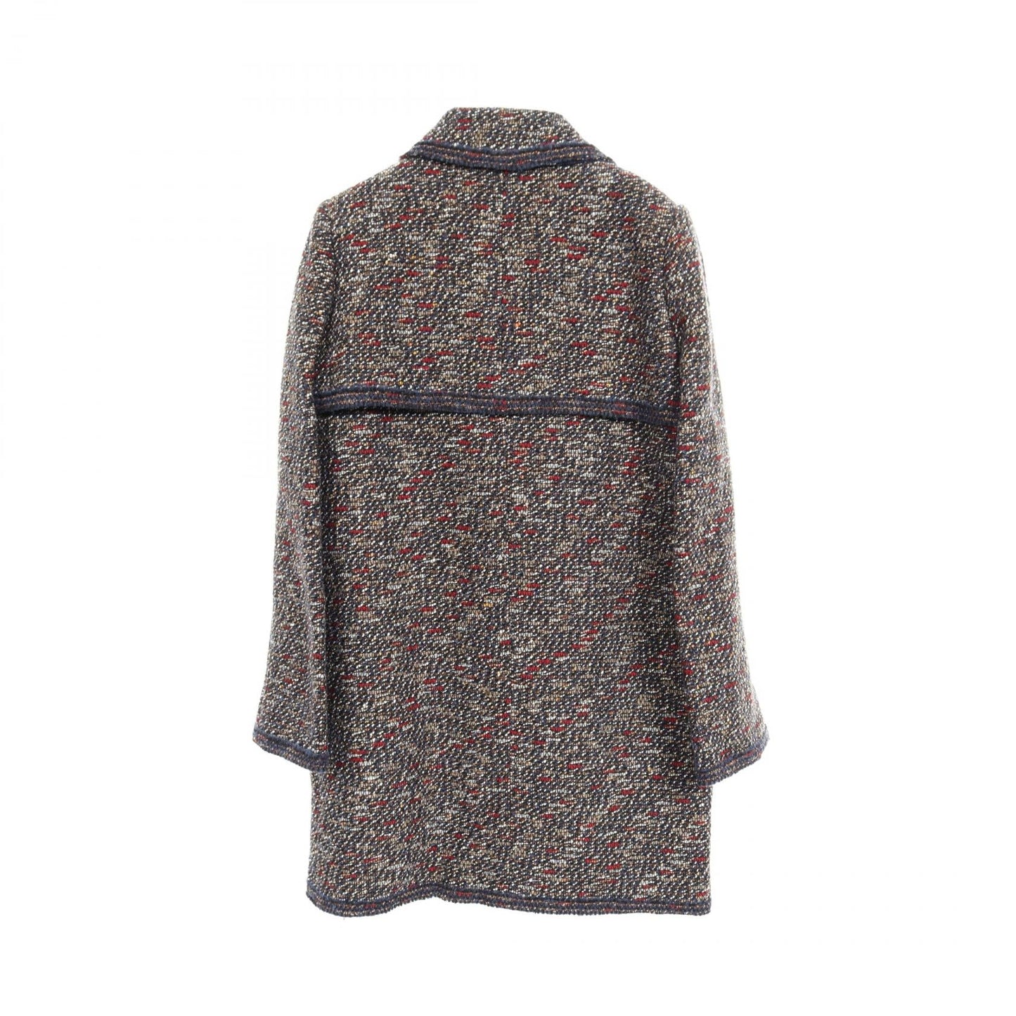 Chanel Coco Mark Button Tweed Wool Nylon Alpaca Outerwear