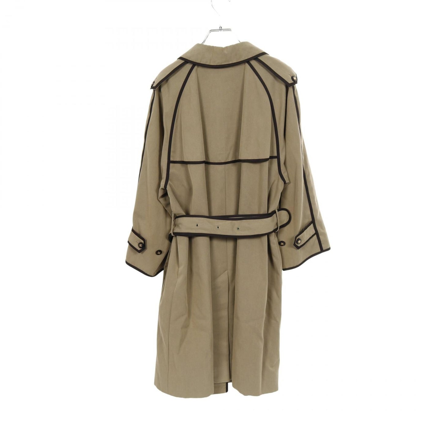 Chanel Coco Mark Button Cotton Polyamide Trench Coat
