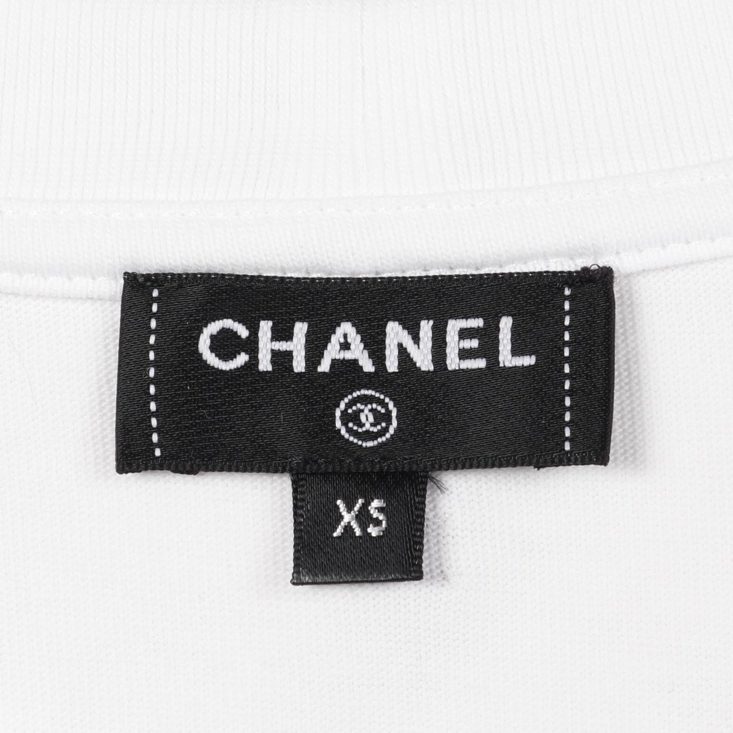 Chanel Camellia Tweed Print Cotton Top