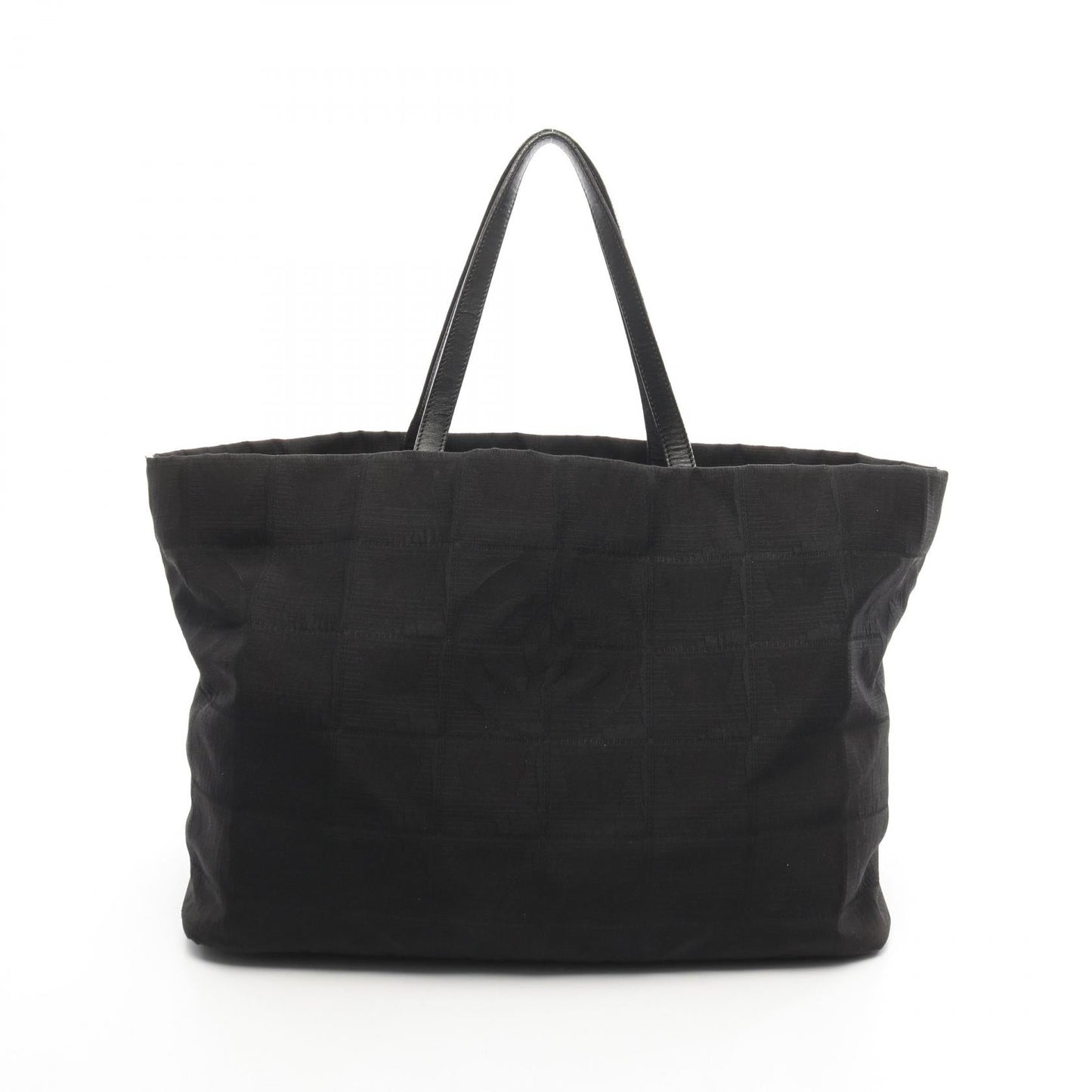 Chanel New Travel Line Leather Nylon Canvas Tote Bag