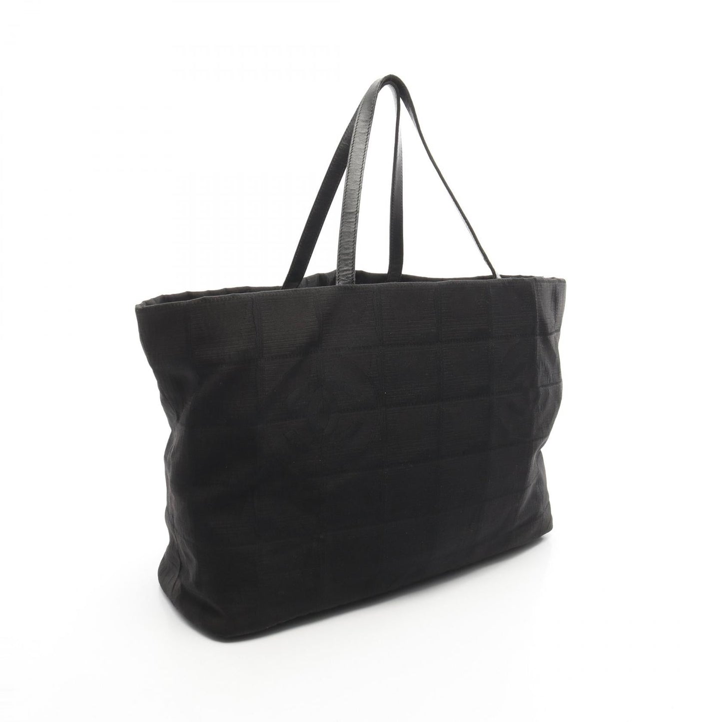 Chanel New Travel Line Leather Nylon Canvas Tote Bag
