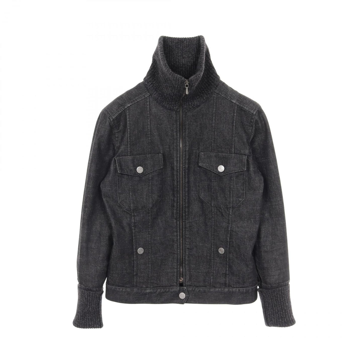 Chanel Coco Mark Button Wool Cotton Denim Jacket