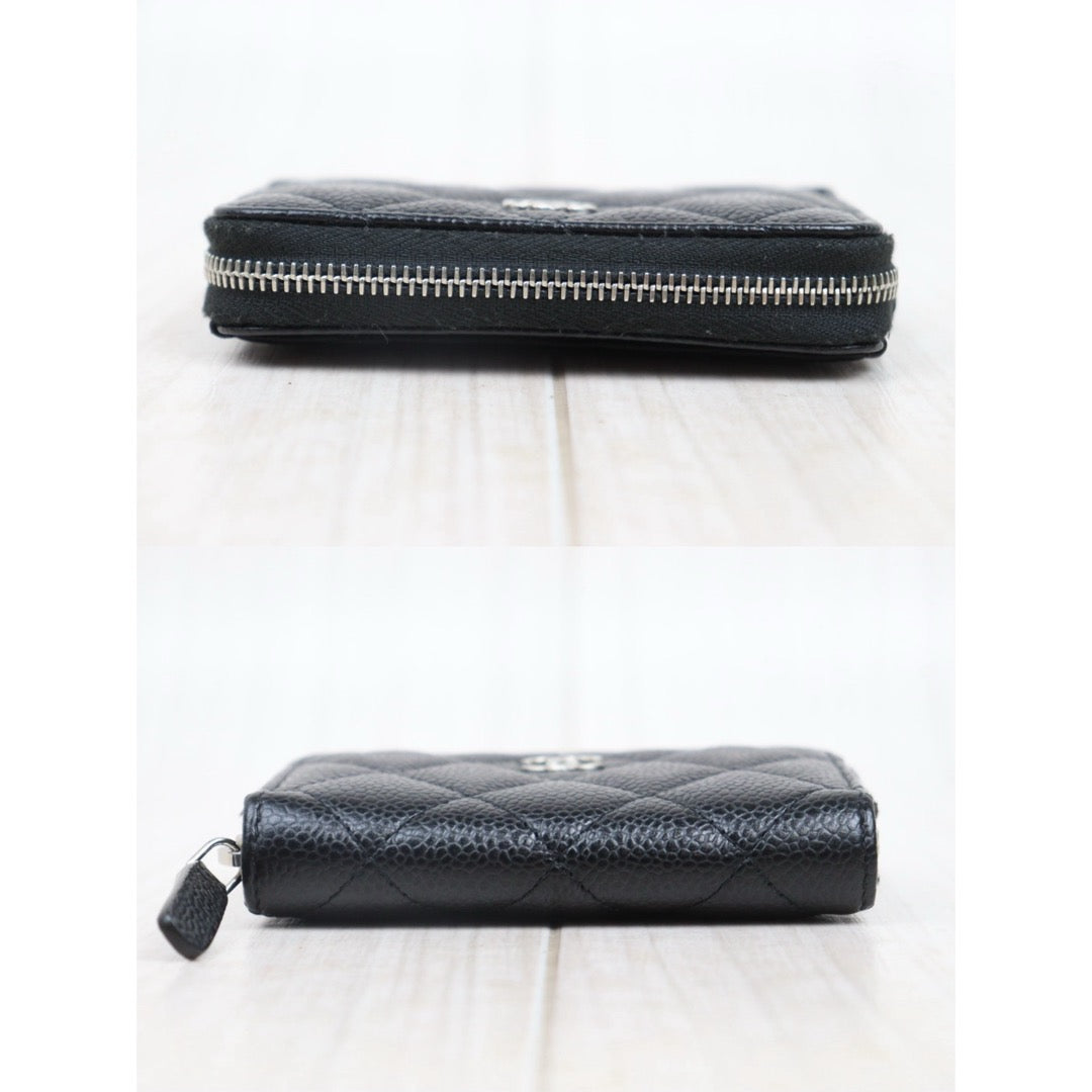 Very Good ( Rank A) ｜CHANEL Caviar Skin Calf Leather Coin Purse Black Made In 2020 Year｜25052911