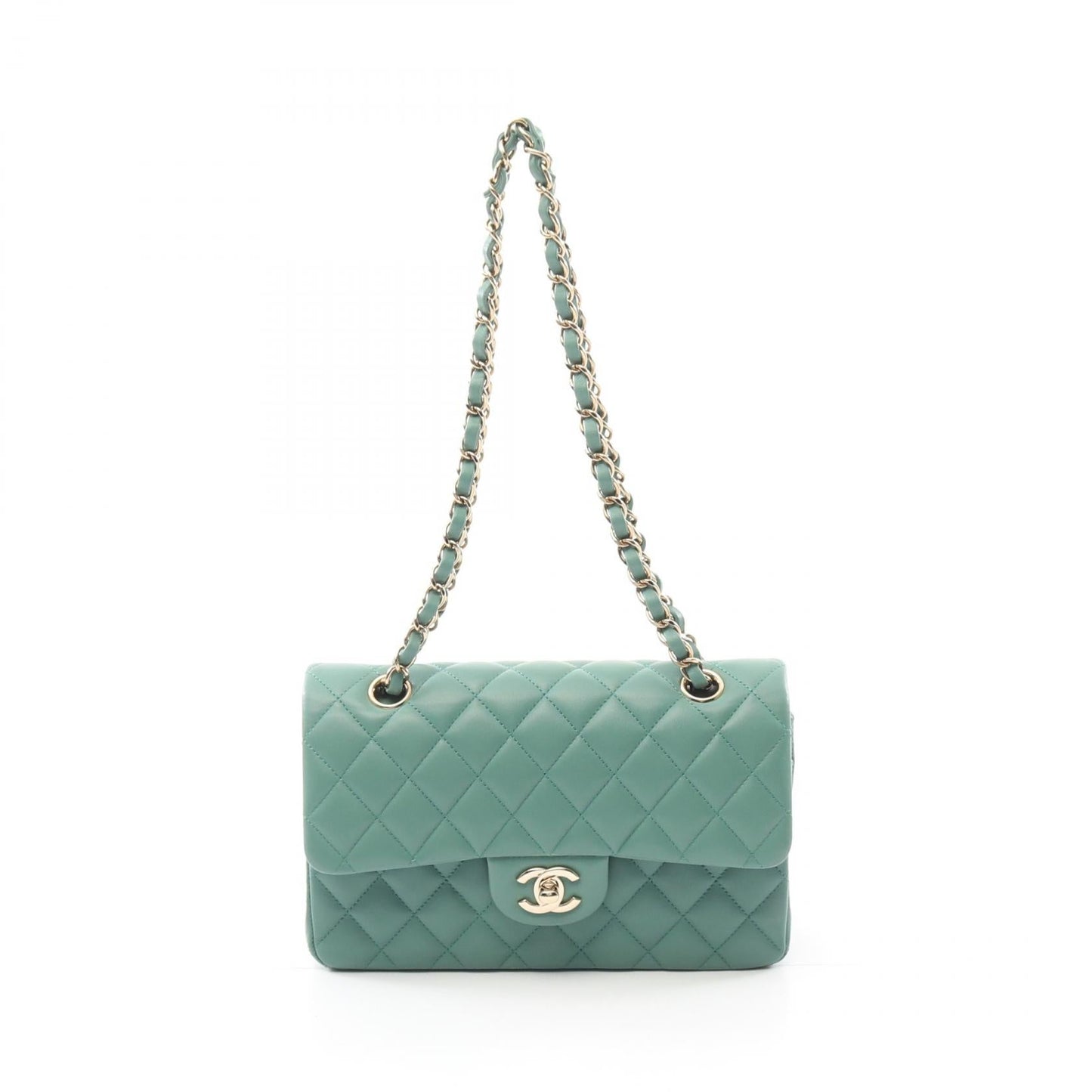 Chanel Matelasse W Flap Lambskin Shoulder Bag