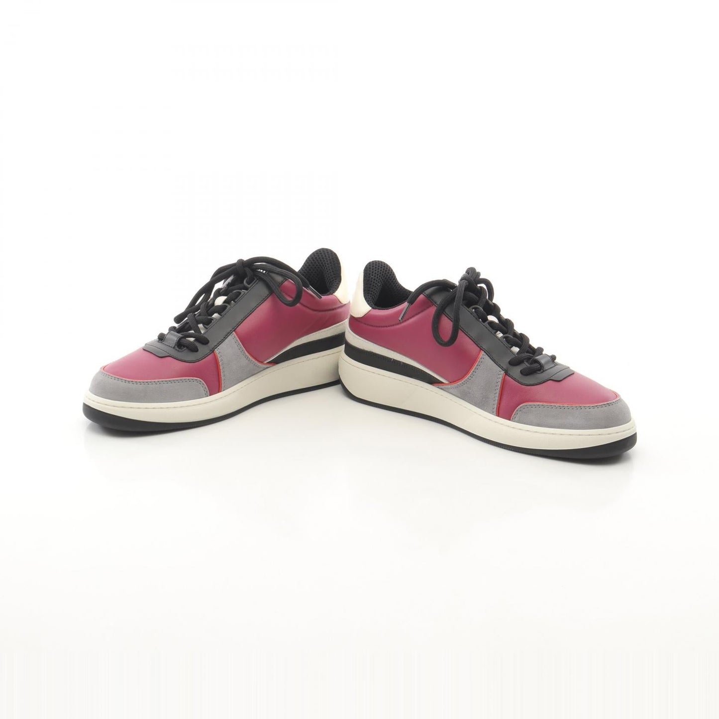 Chanel Coco Mark Leather Fabric Sneakers