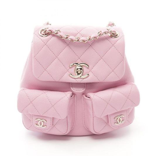 Chanel Coco Mark Small Leather Backpack Pink