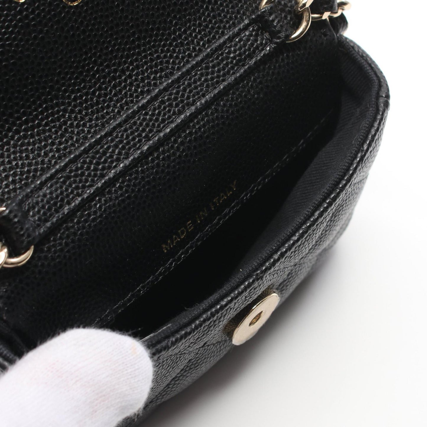 Chanel Mini Mini Matelasse Caviar Skin Shoulder Bag