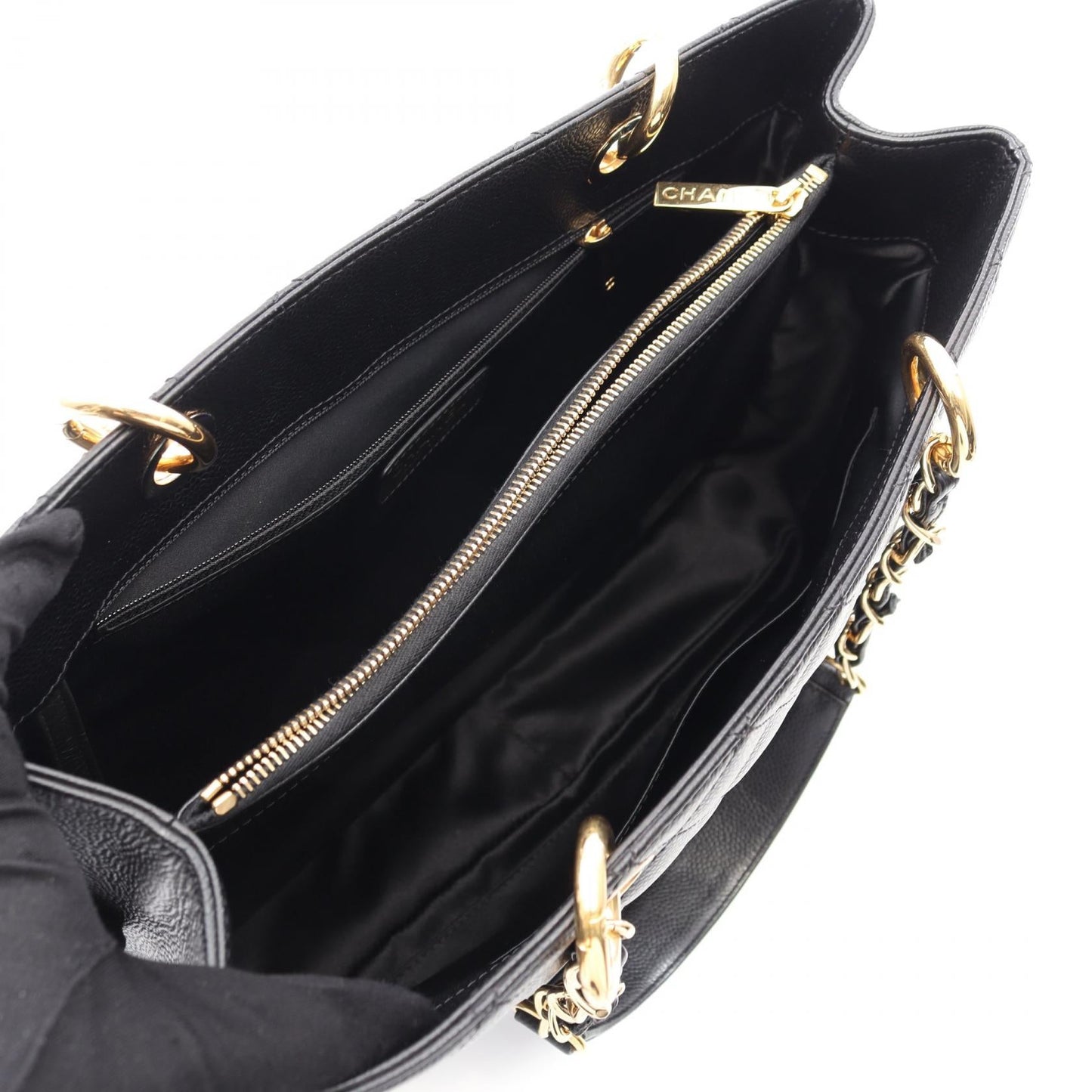 Chanel Matelasse Grand Shopping Tote Caviar Skin Tote Bag