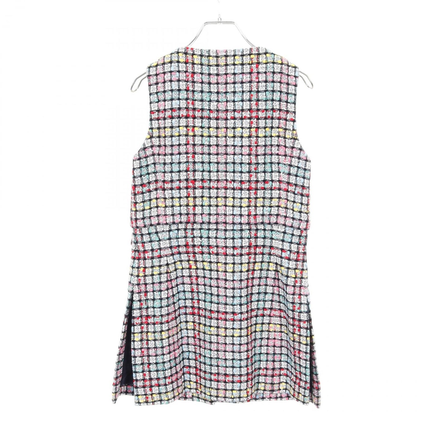 Chanel Coco Mark Button Cotton Nylon Long Gilet