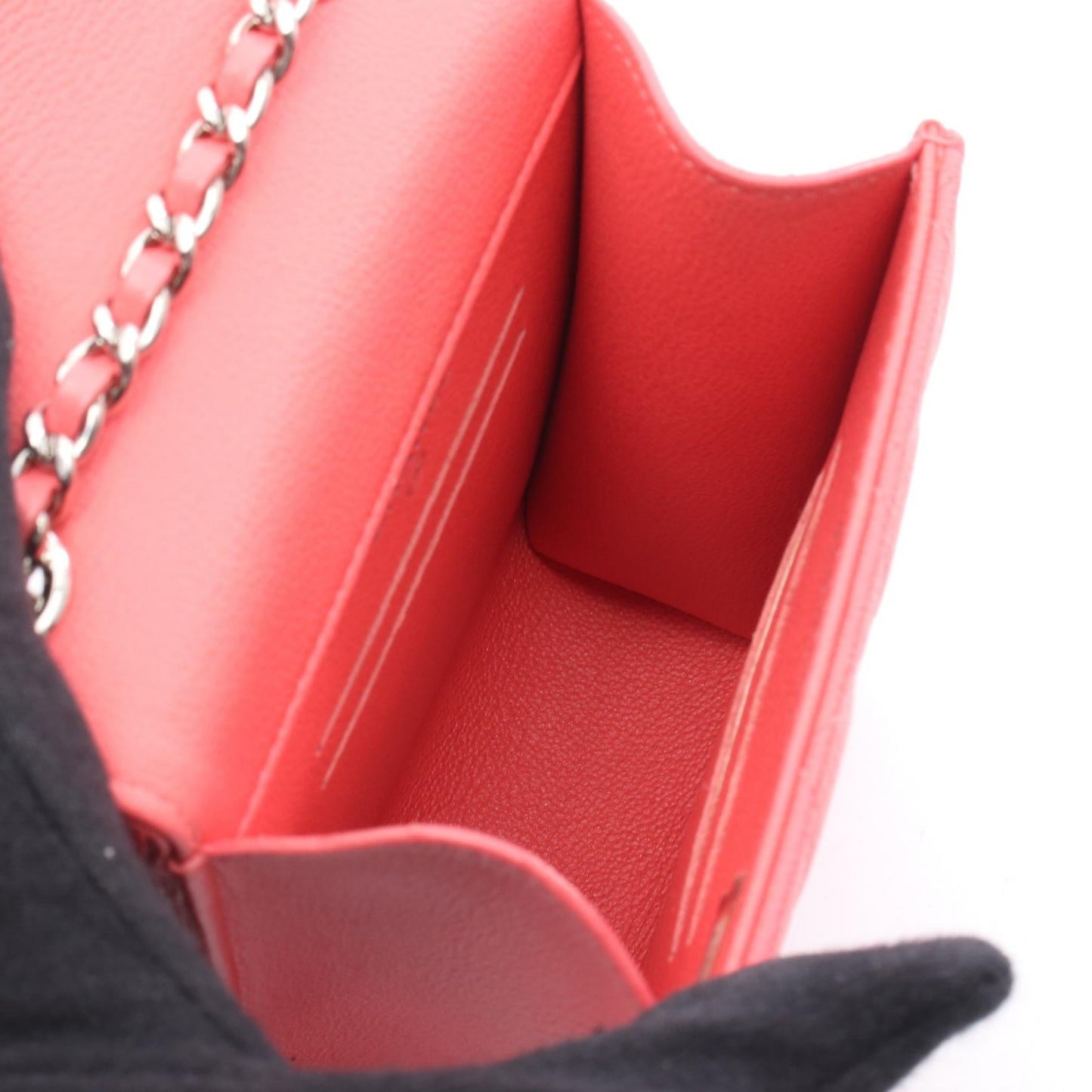 Chanel Half Coco Mark Matelasse Grained Calfskin Phone Case Shoulder Bag