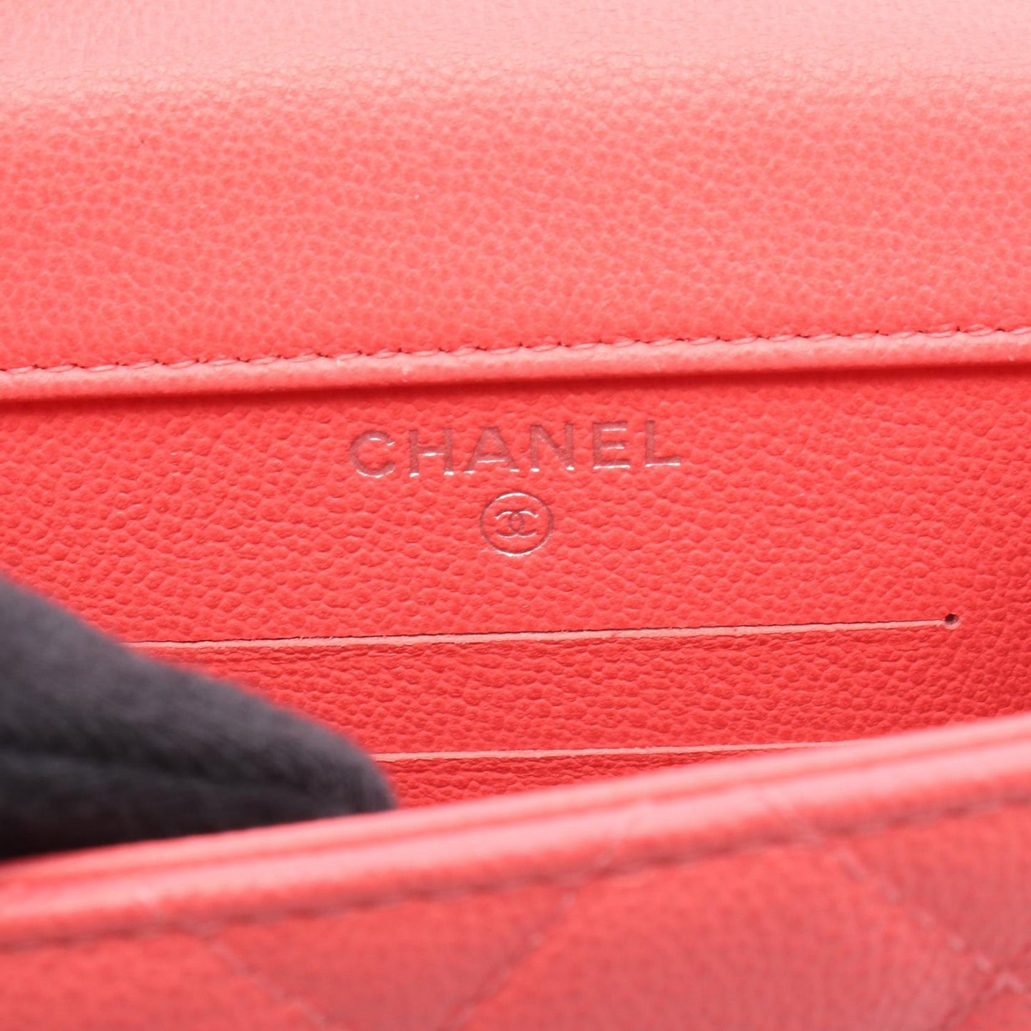 Chanel Half Coco Mark Matelasse Grained Calfskin Phone Case Shoulder Bag
