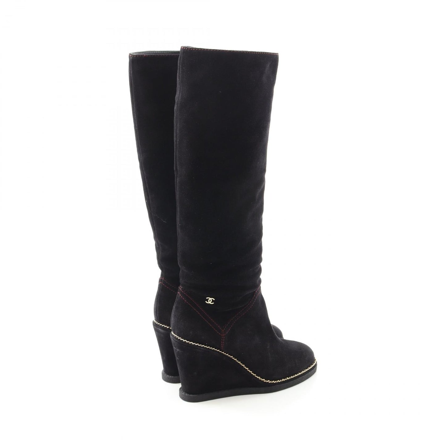 Chanel Coco Mark Suede Boots