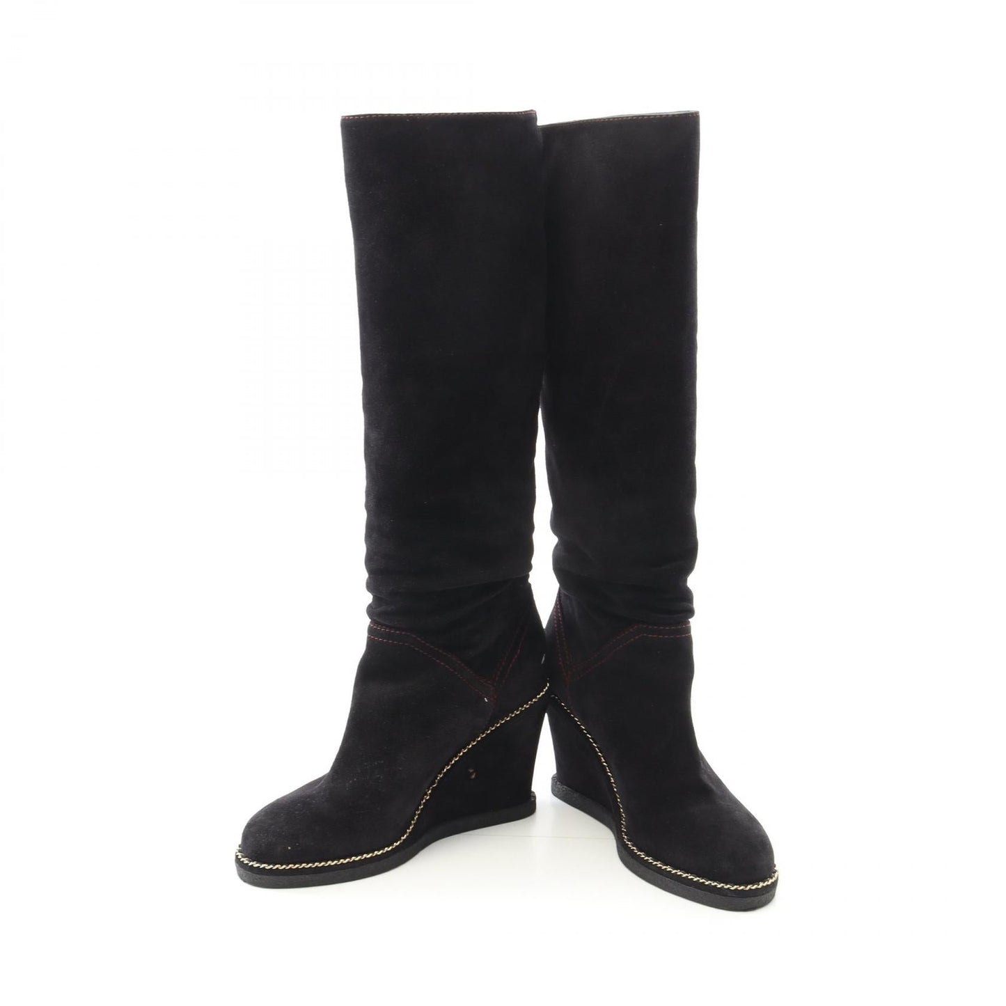 Chanel Coco Mark Suede Boots
