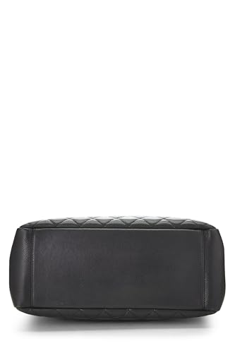 Chanel,  Black Quilted Caviar Grand Shopping Tote (GST), Black