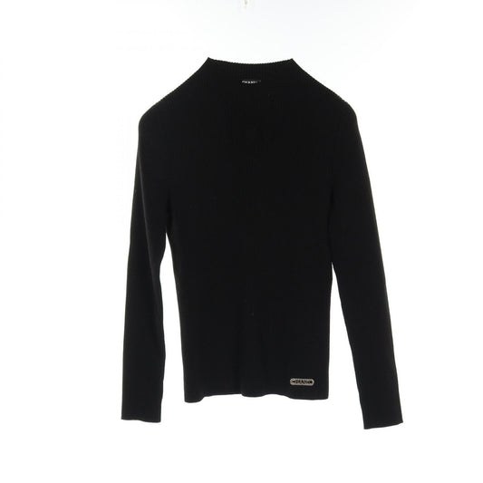 Chanel Coco Mark Clover Rayon Wool Knit Top