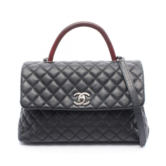 Chanel Coco Handle Caviar Skin Exotic Leather Handbag