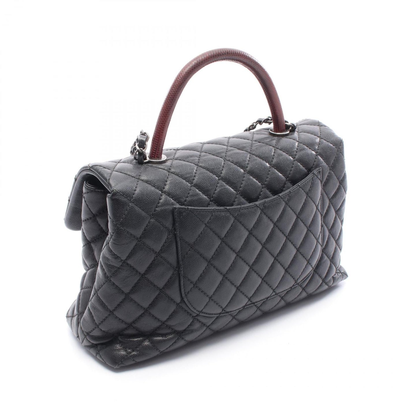 Chanel Coco Handle Caviar Skin Exotic Leather Handbag