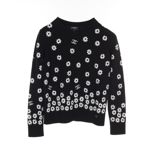 Chanel Coco Mark Daisy Cashmere Knit Top