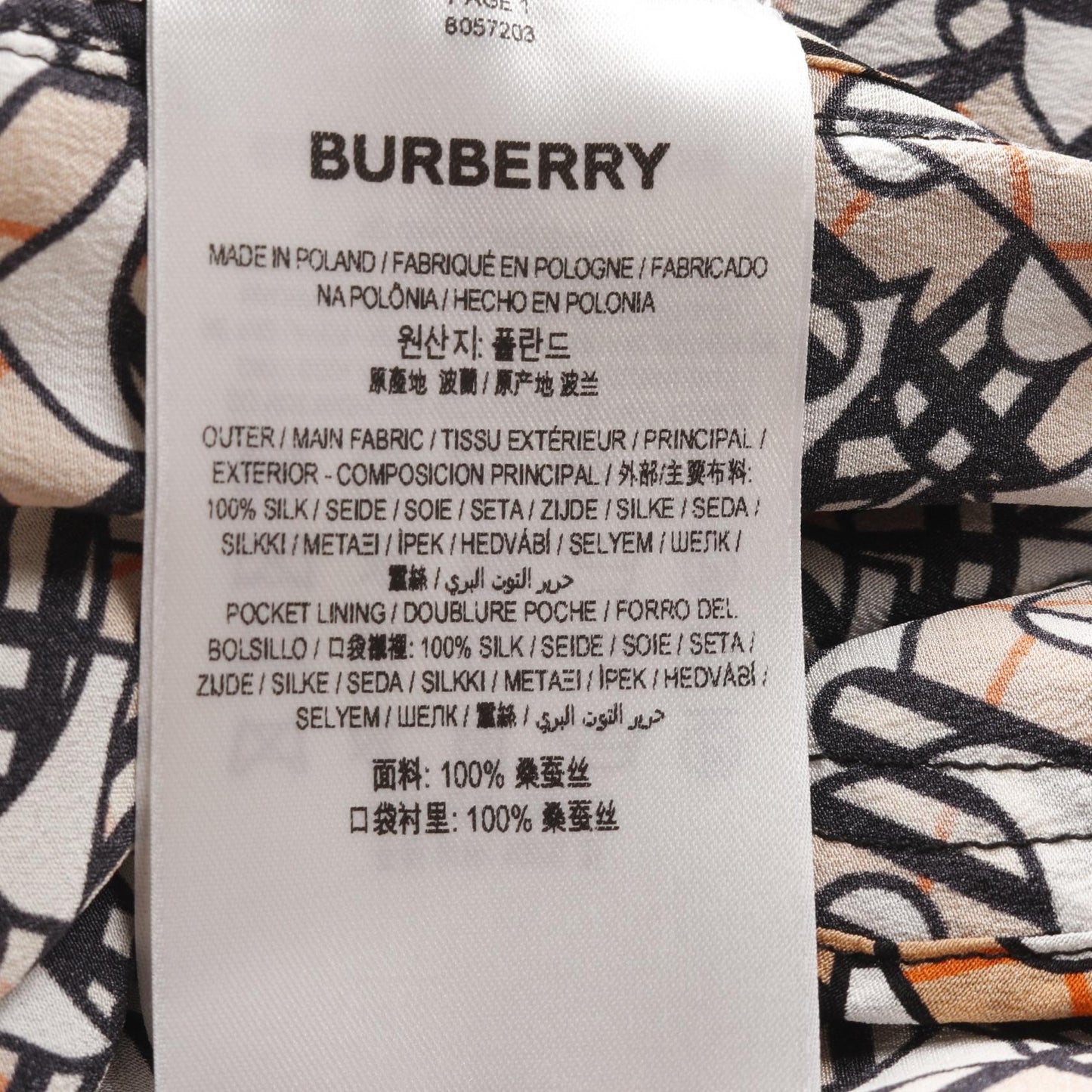 Burberry TB Logo Nova Check Silk Pants