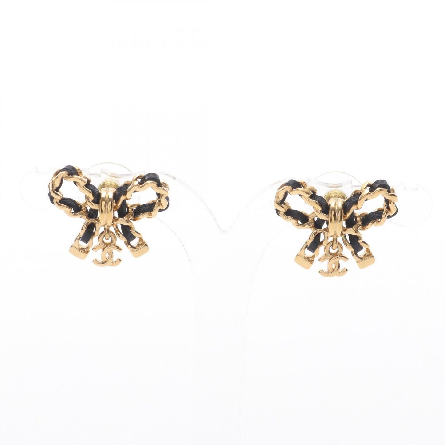 Chanel Coco Mark Ribbon Earrings