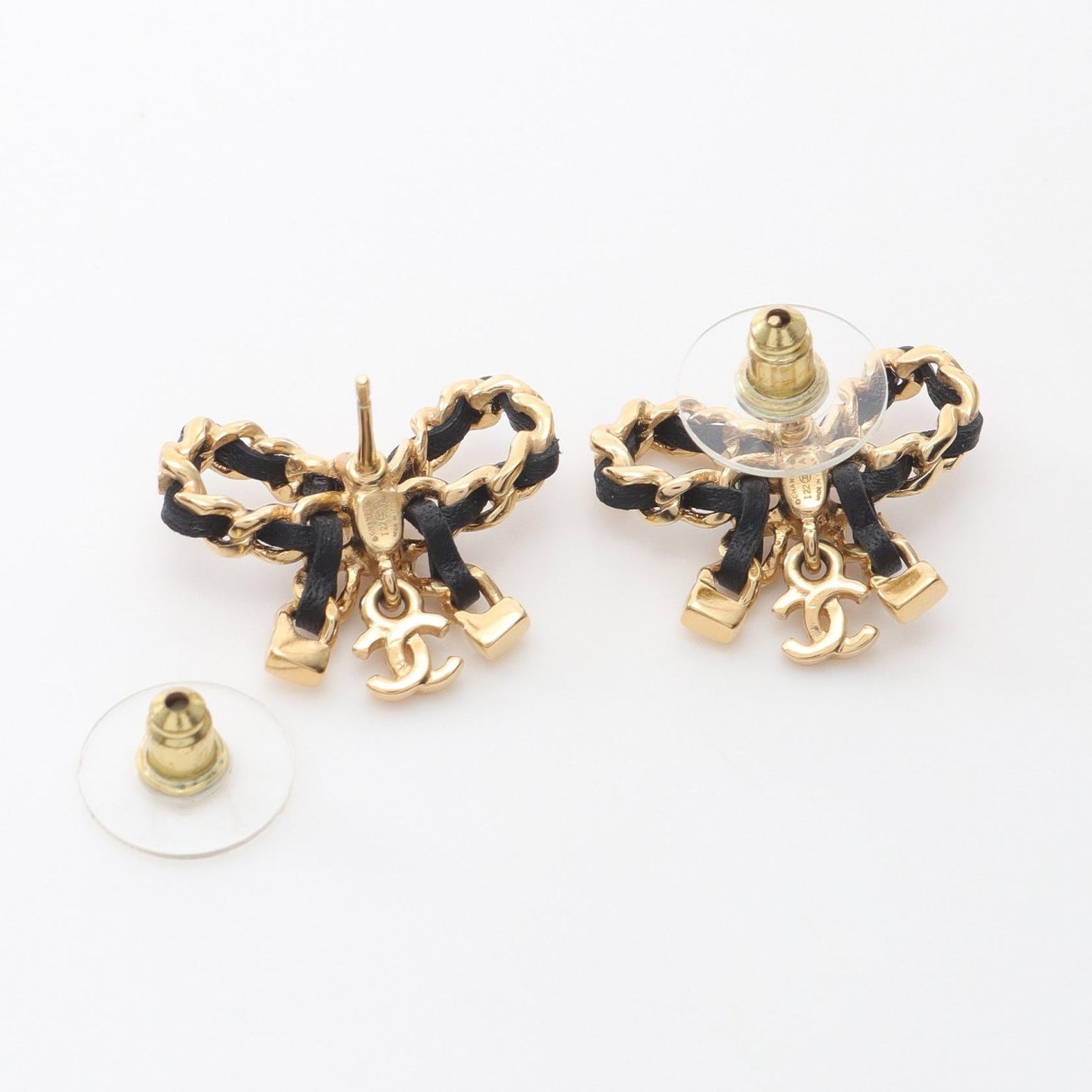Chanel Coco Mark Ribbon Earrings