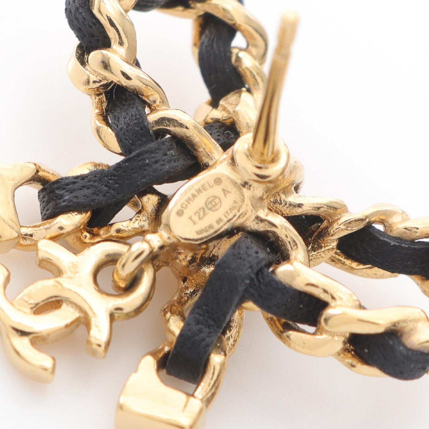 Chanel Coco Mark Ribbon Earrings
