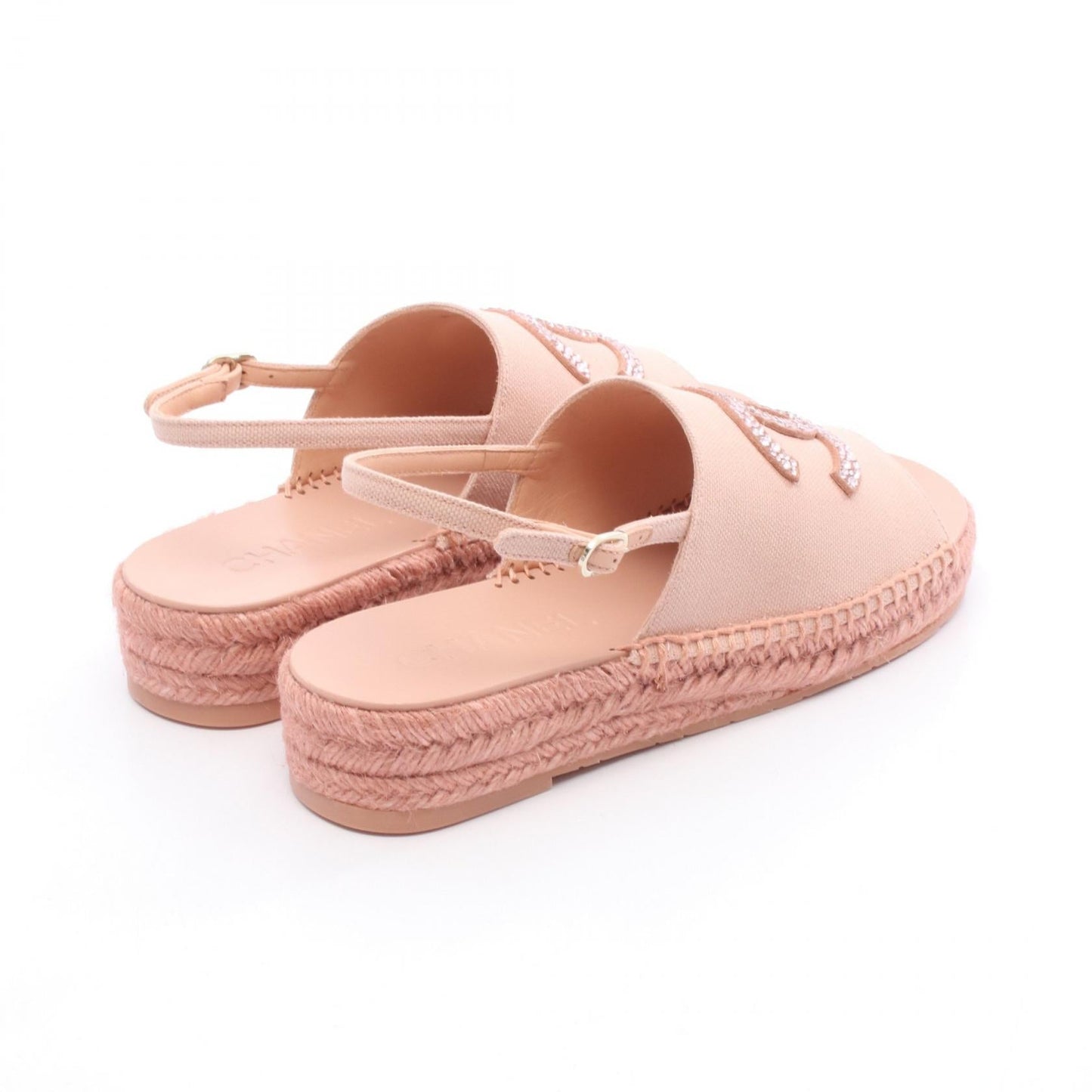 Chanel Coco Mark Canvas Sandals