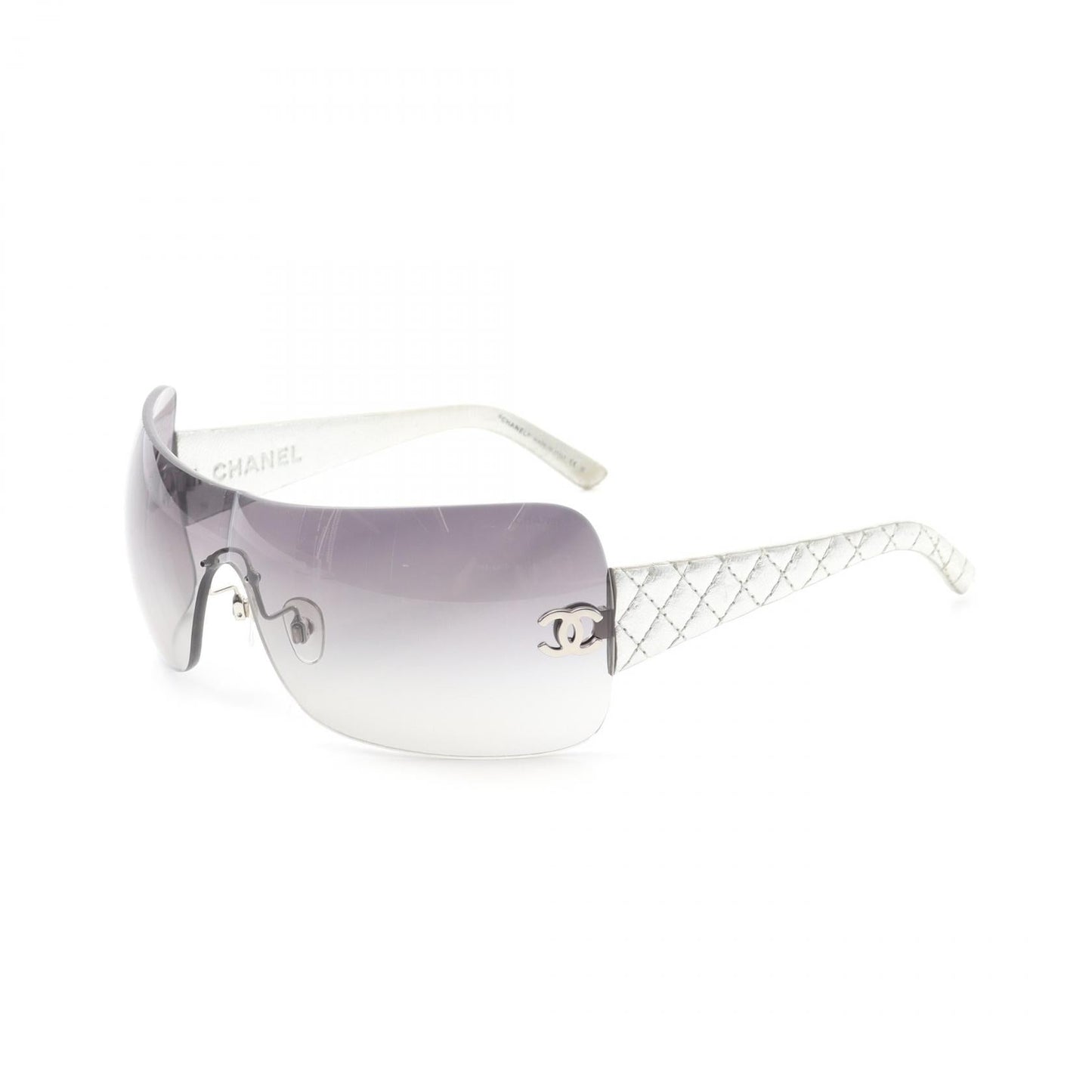Chanel Coco Mark Leather Sunglasses