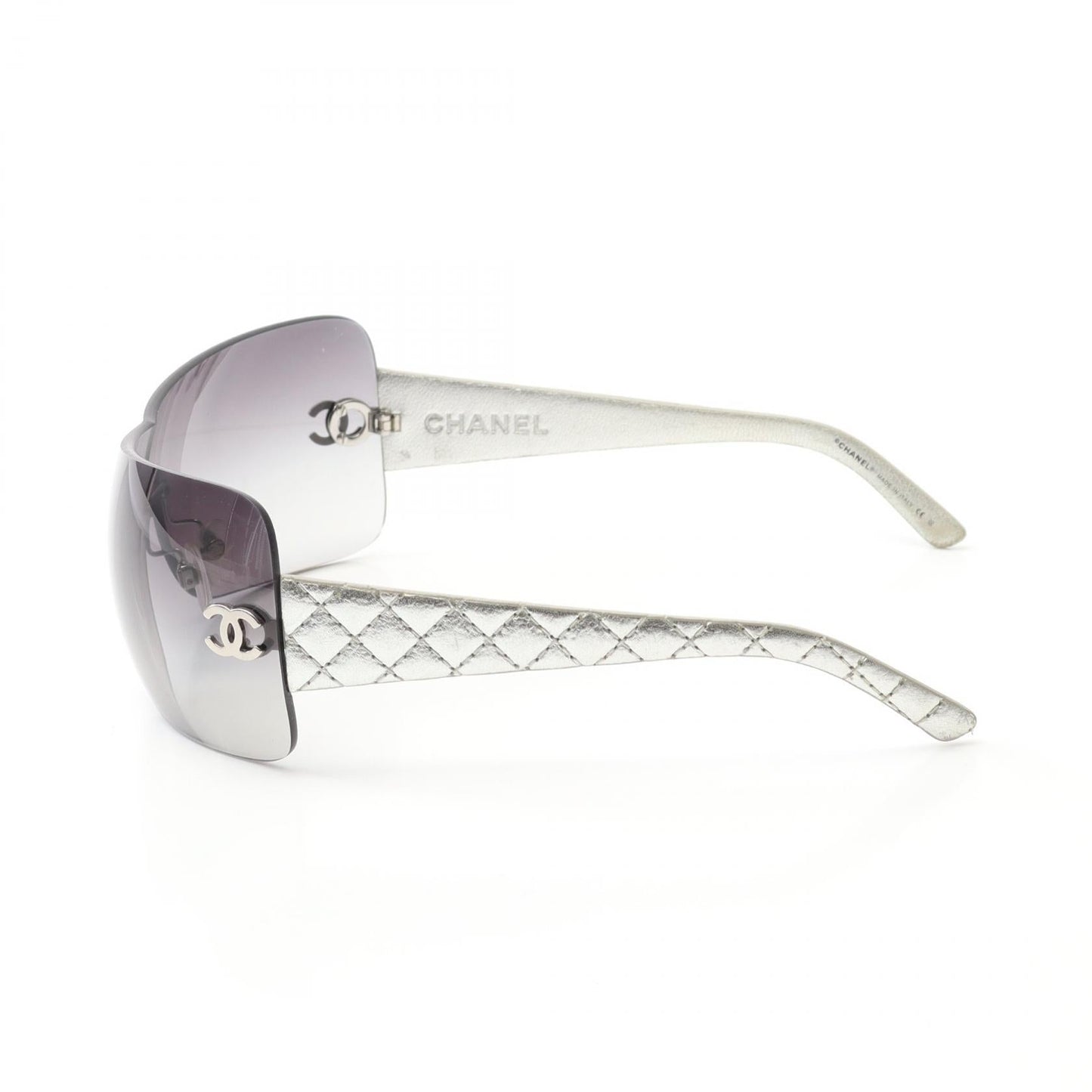 Chanel Coco Mark Leather Sunglasses