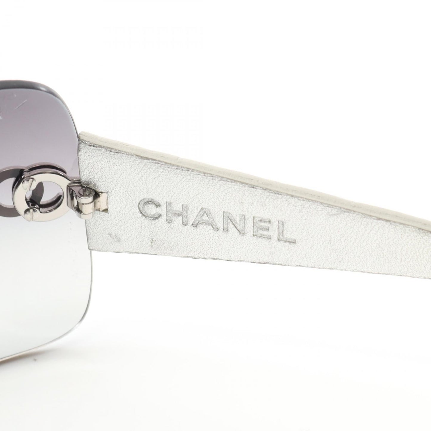 Chanel Coco Mark Leather Sunglasses